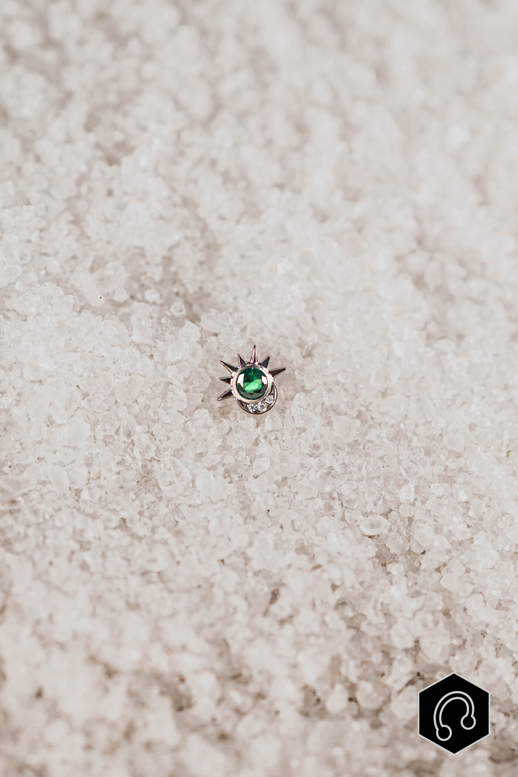 Labret Titane Argenté Solarys