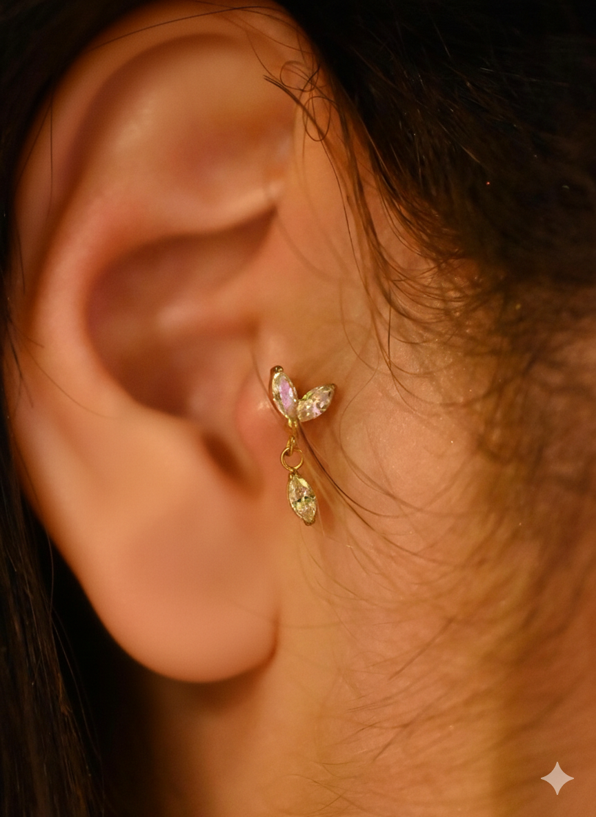 Labret Titane Doré Cascadis