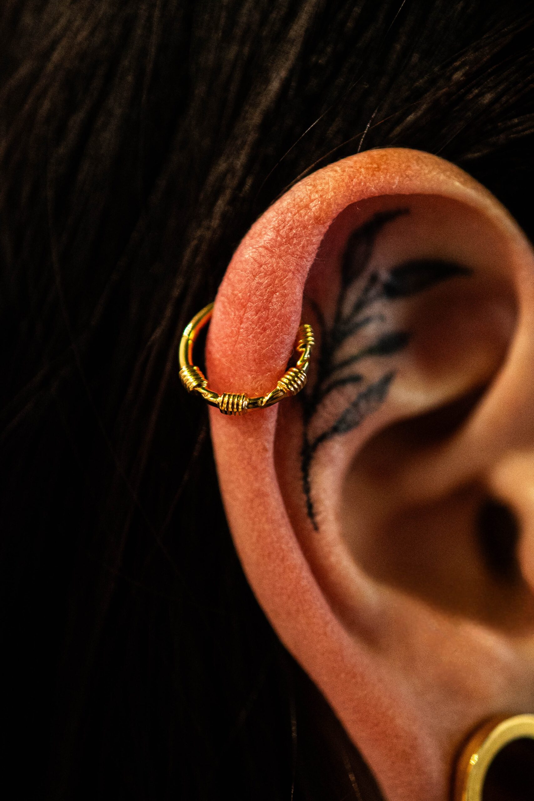 Anneau Clicker Titane Doré Kaïros