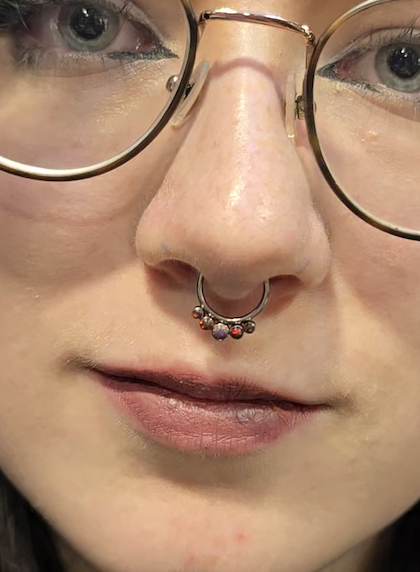 Anneau clicker titane MultiCherry