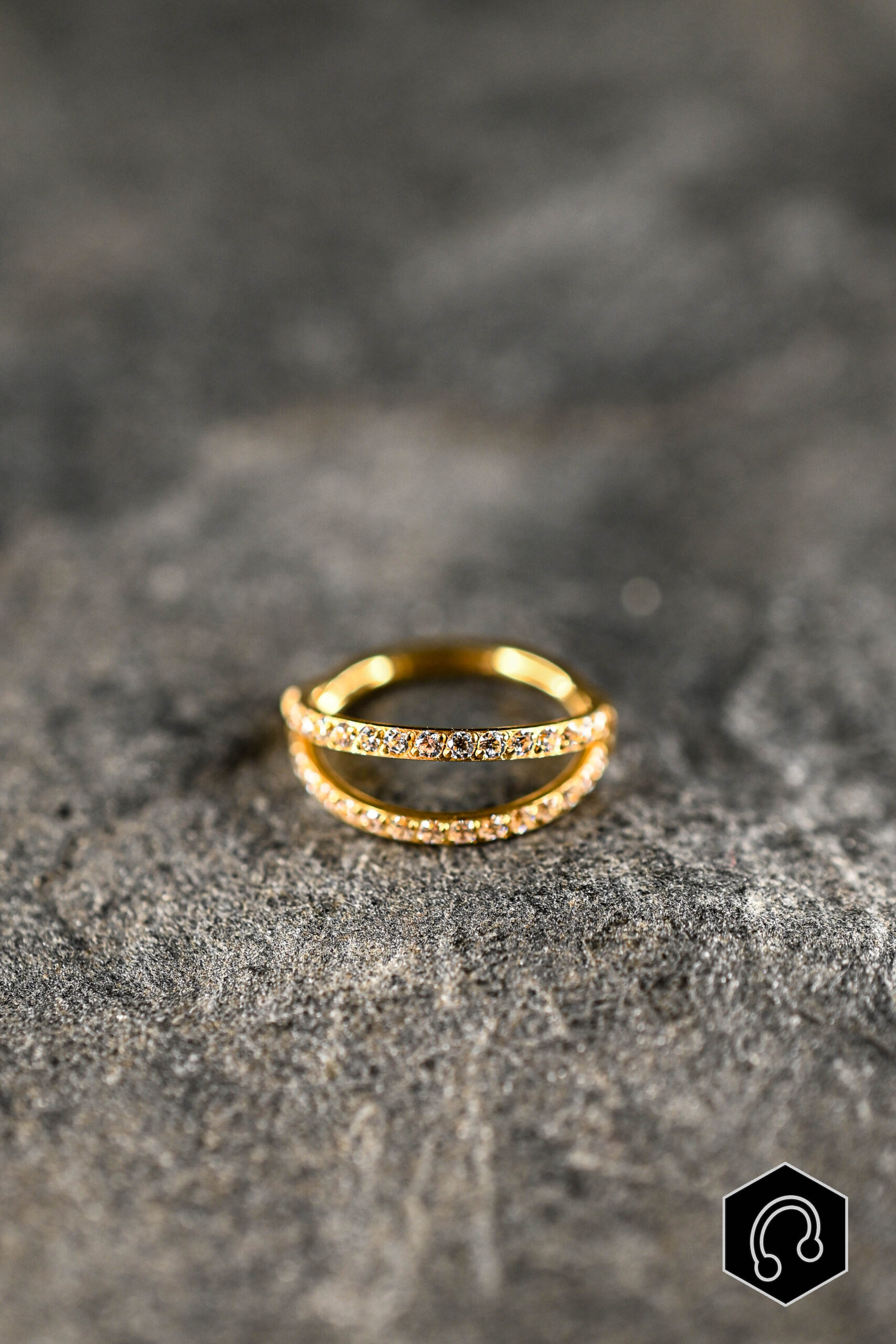 Anneau Clicker Doré Double Shimmer