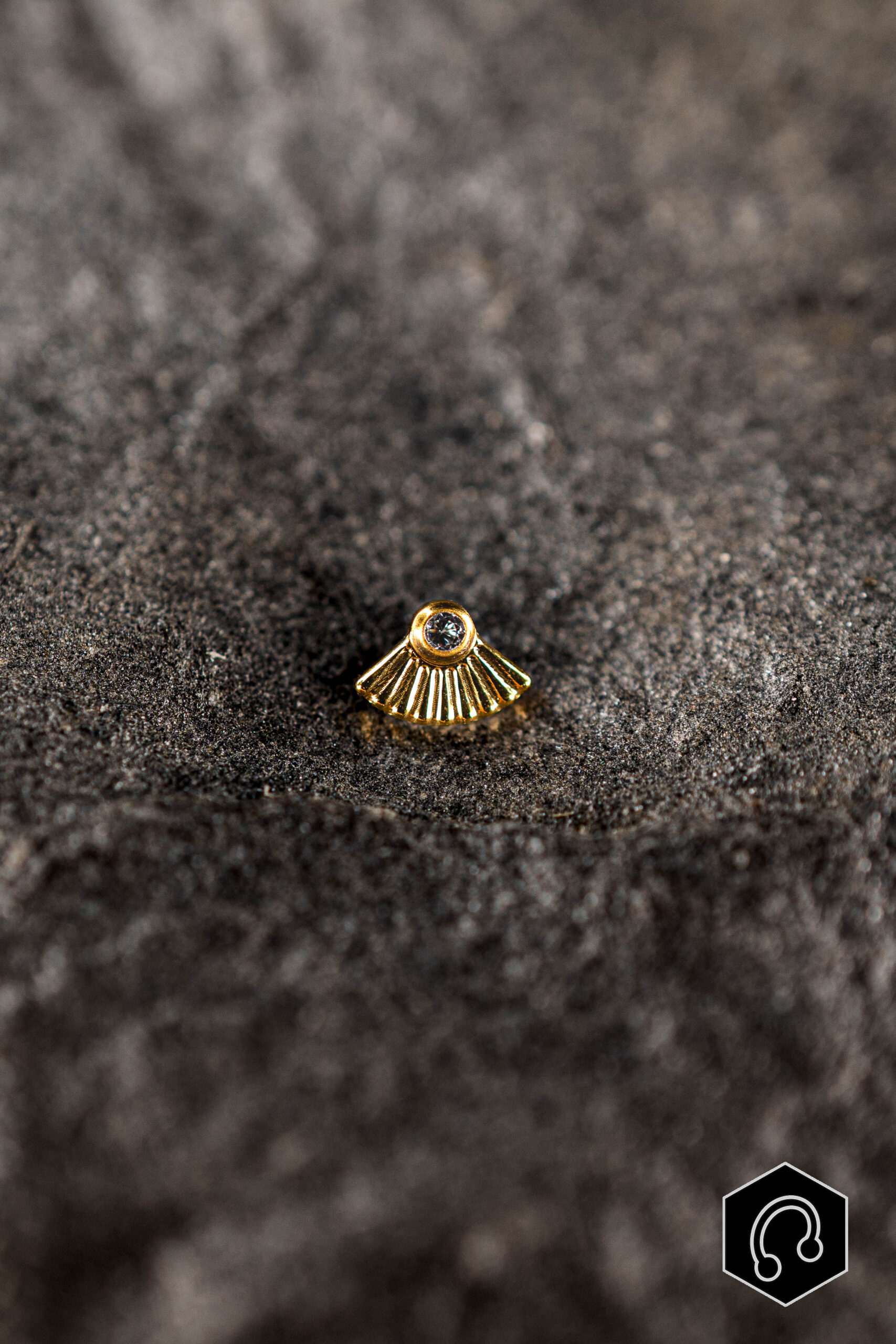 Labret Titane Doré Aura Fan