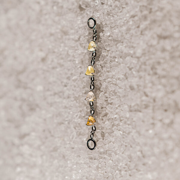 Chaine Pierres Naturelles Triangles Quartz Rutile