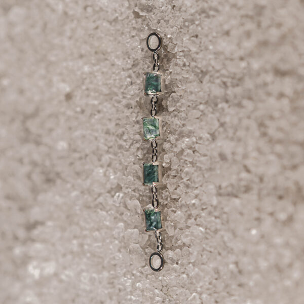 Chaine pierres naturelles Agate Moss