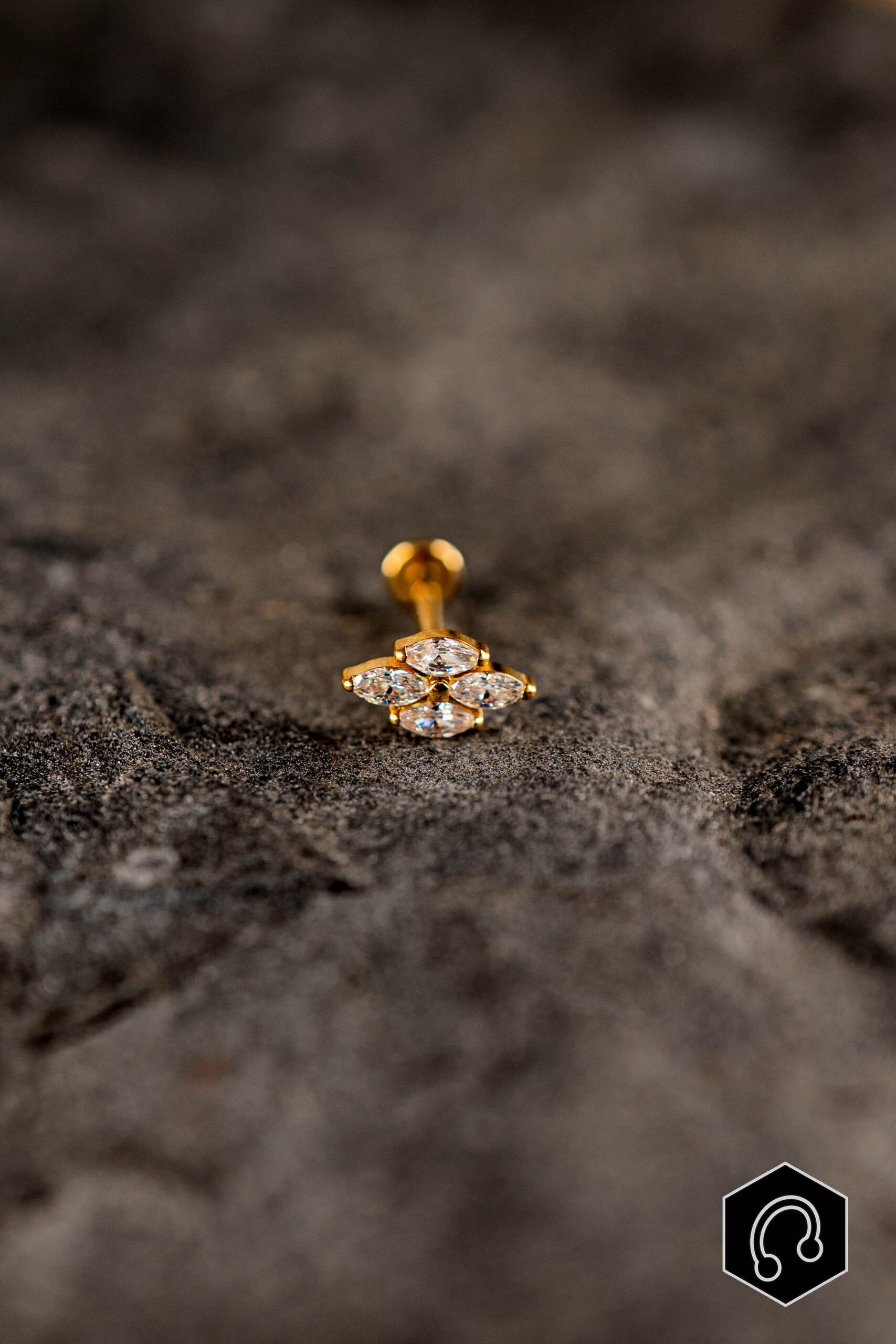 Labret Titane Doré Marélia