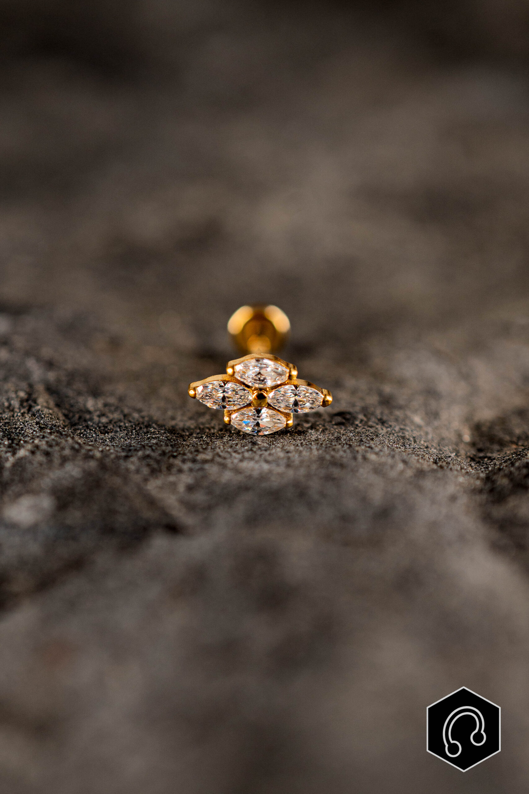 Labret Titane Doré Marélia