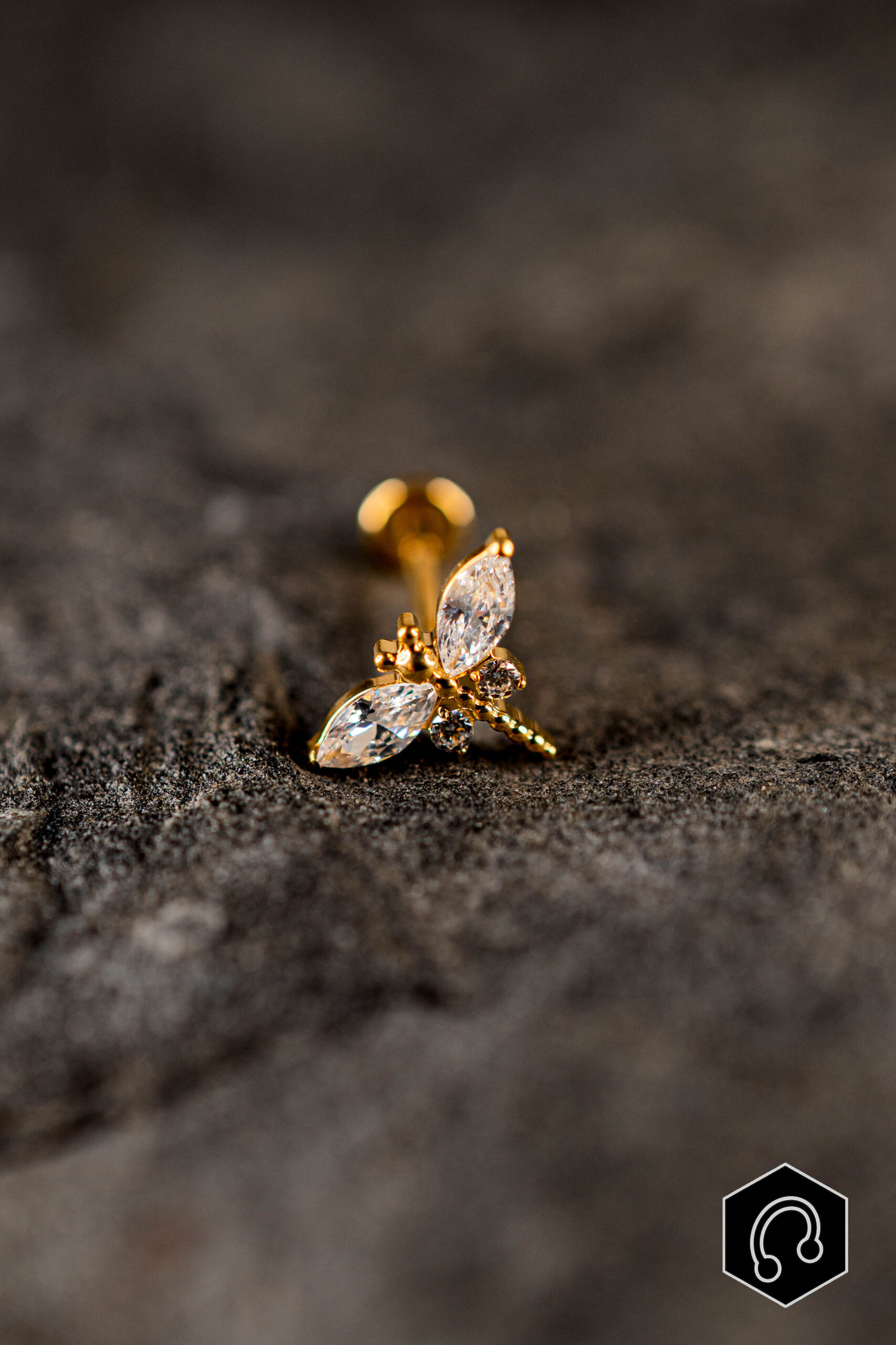 Labret Titane Doré Libellia