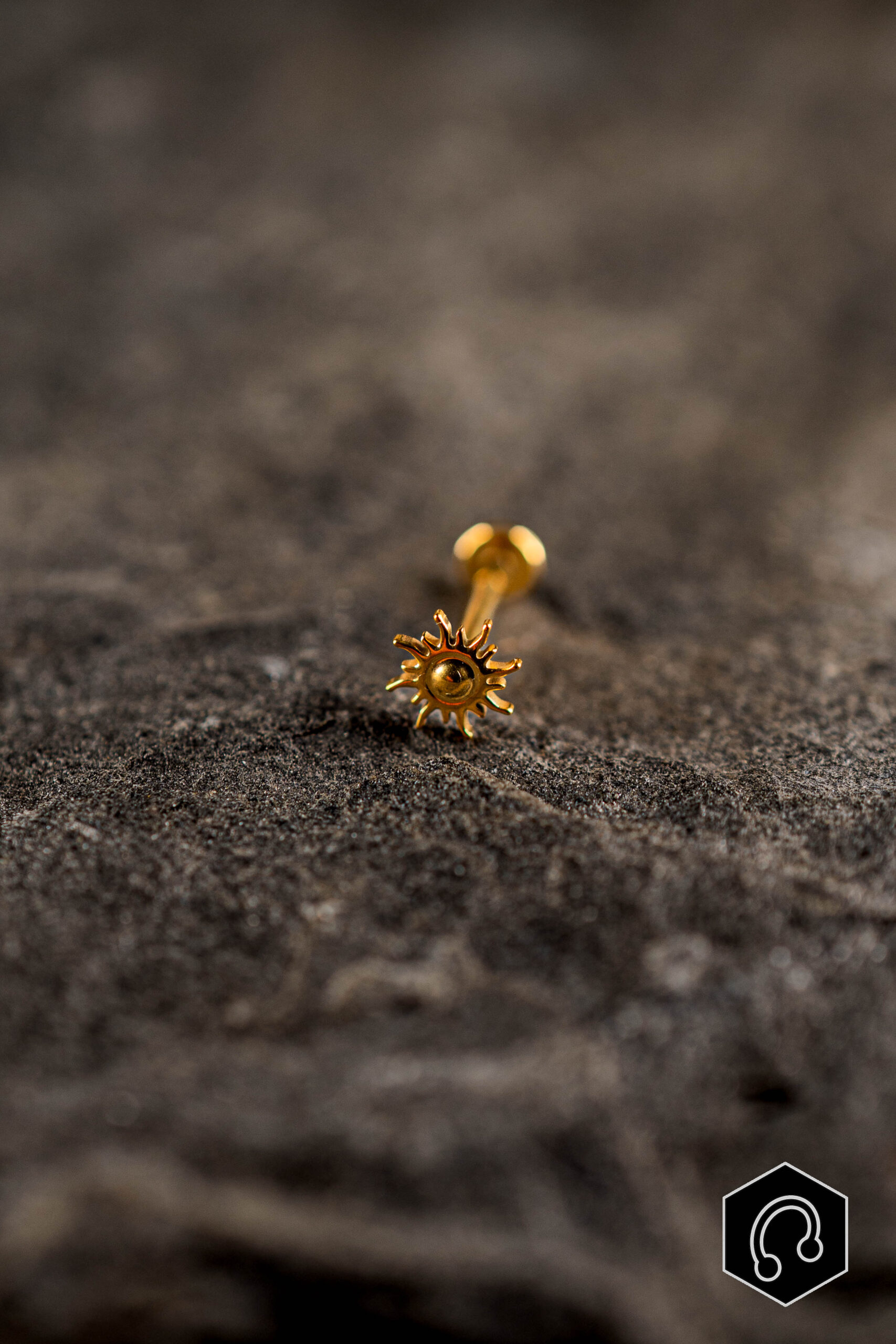 Labret Titane Doré Solys