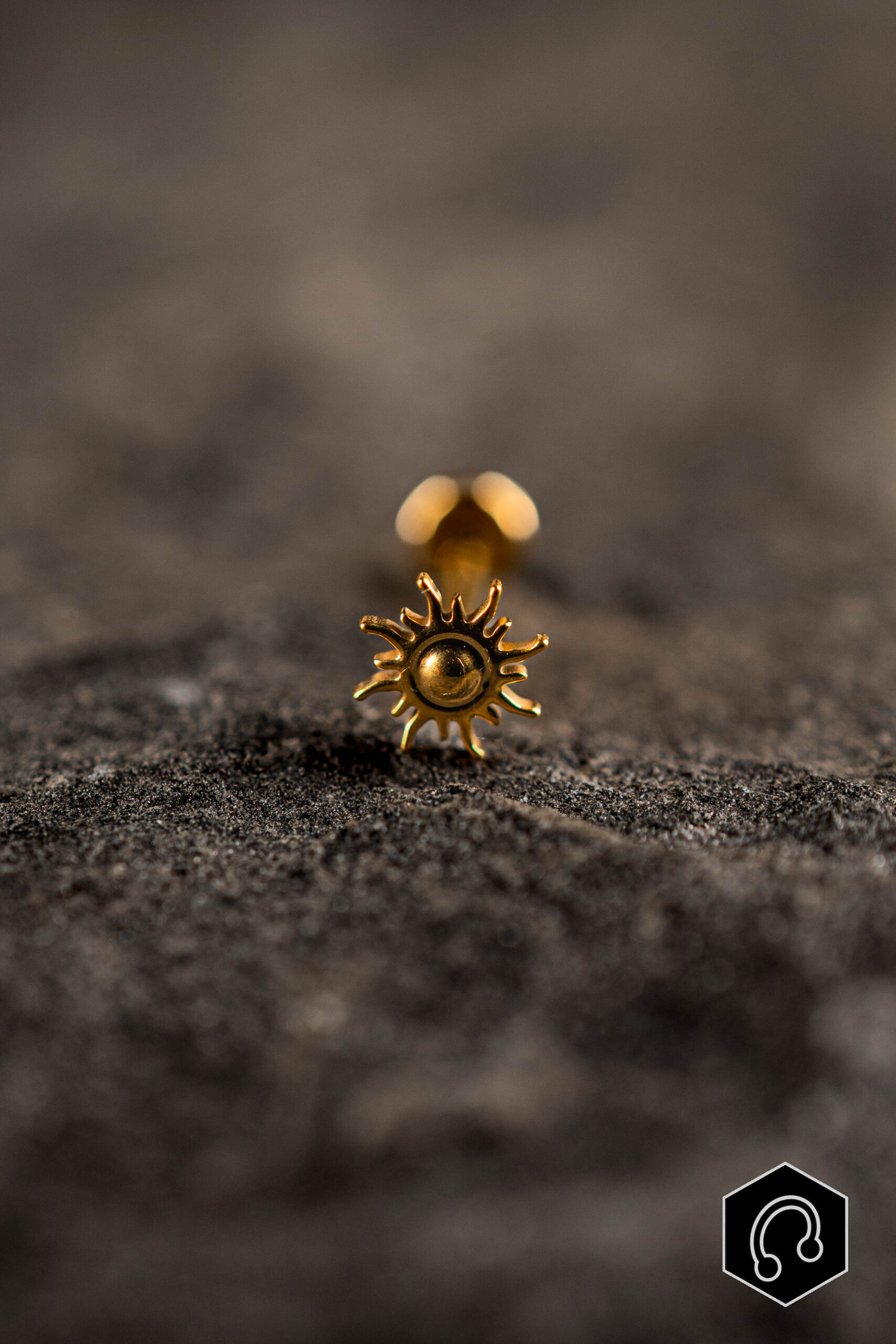 Labret Titane Doré Solys