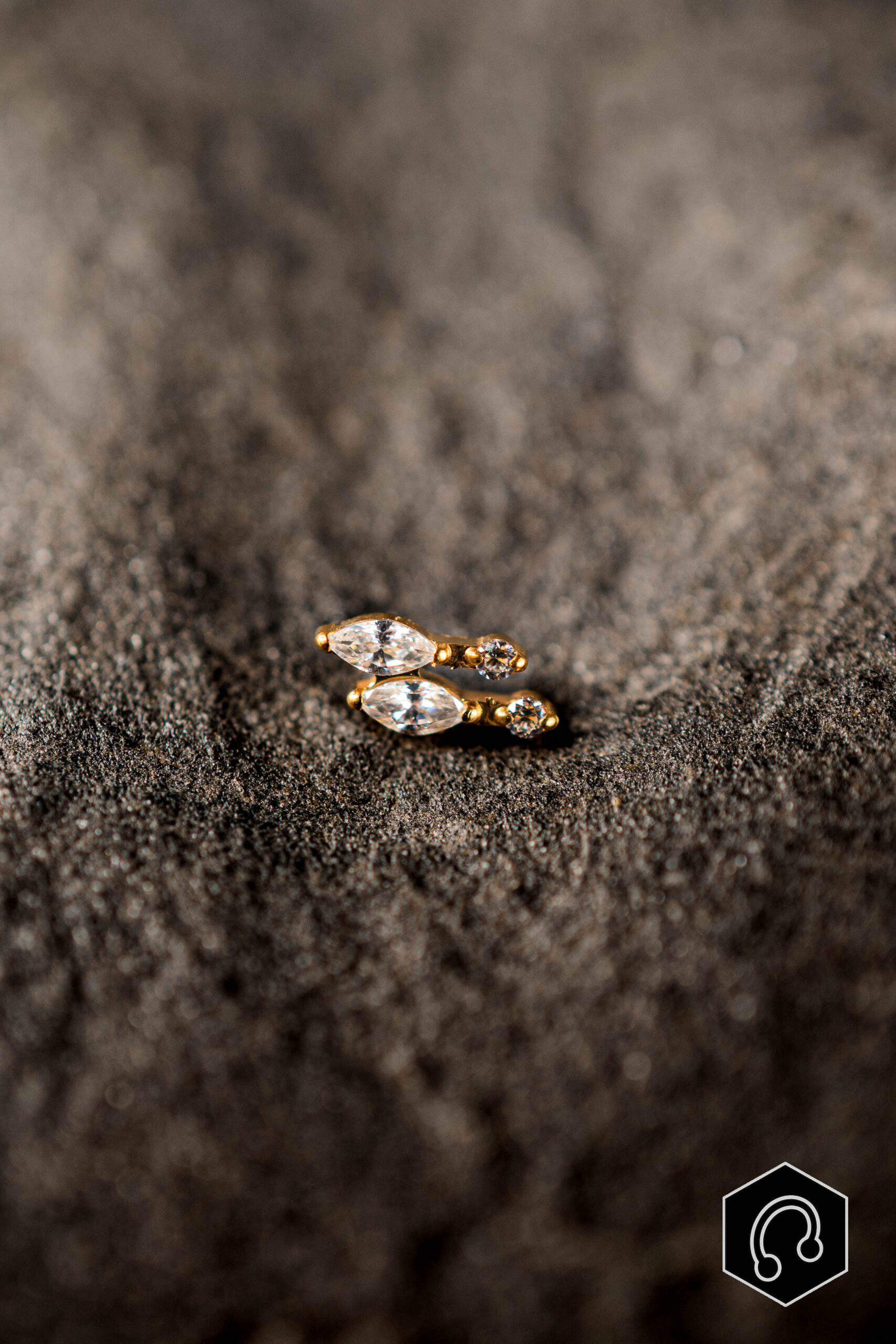 Labret Titane Doré Elora Marquise