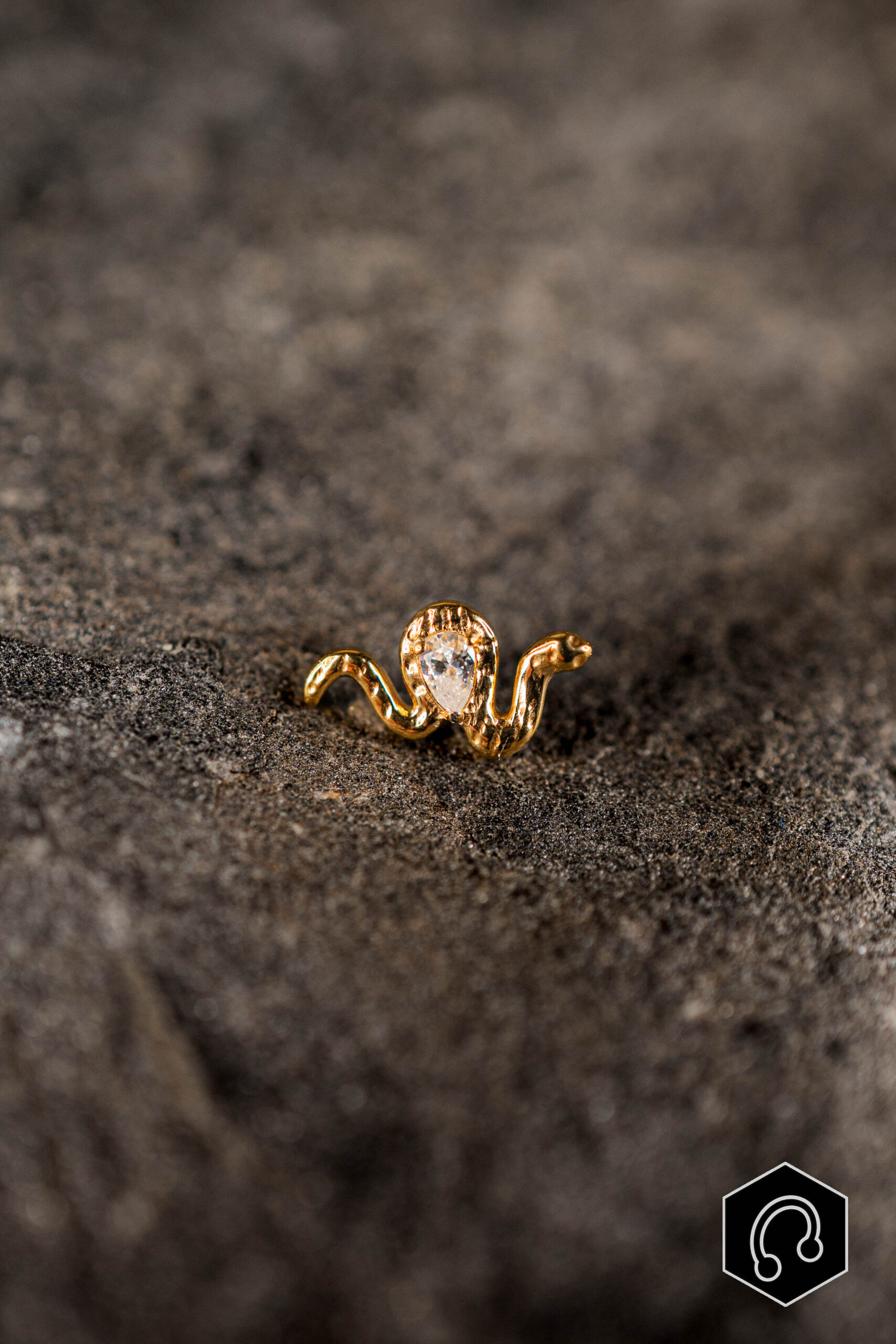 Labret Titane Doré Serpenta Drop