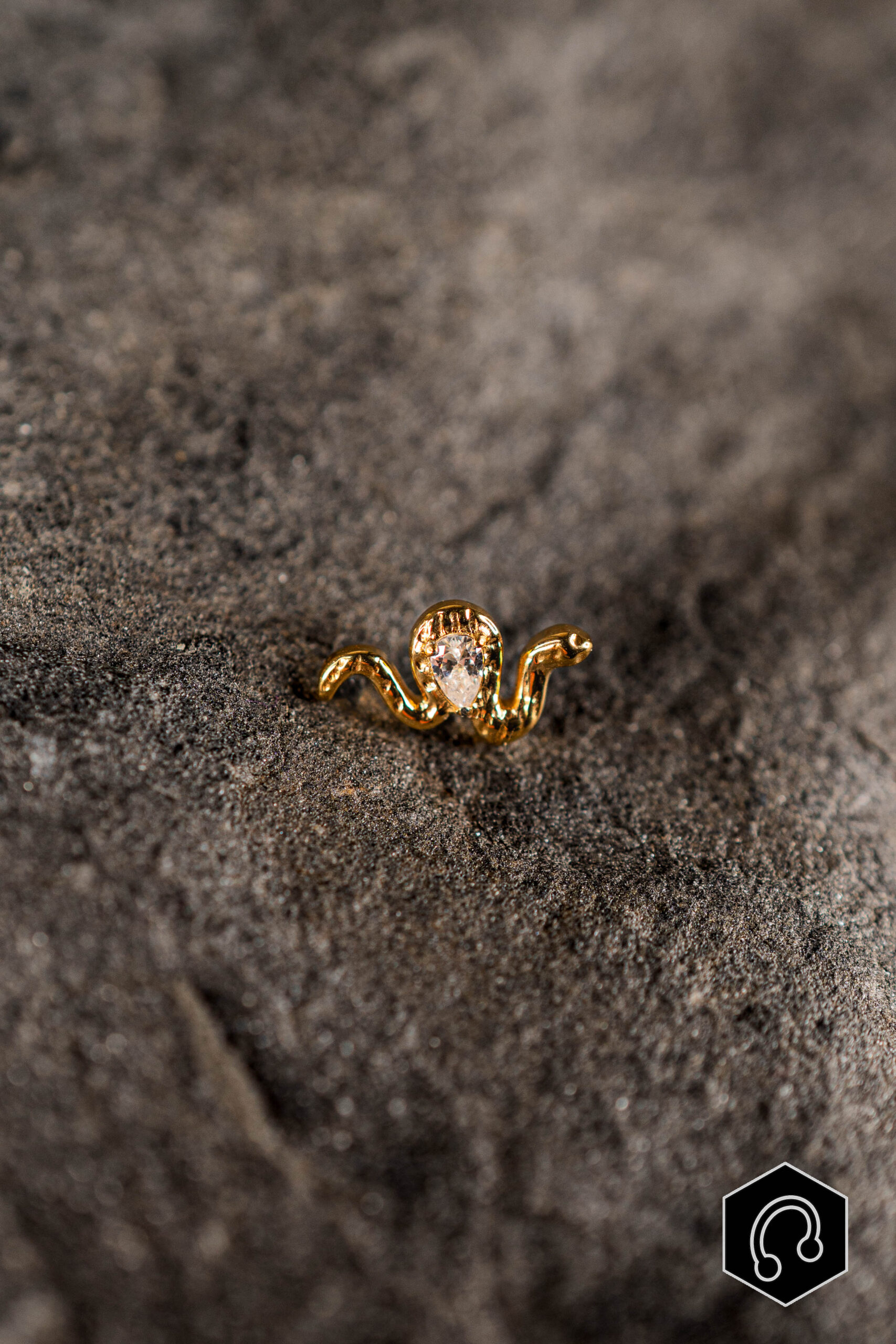 Labret Titane Doré Serpenta Drop