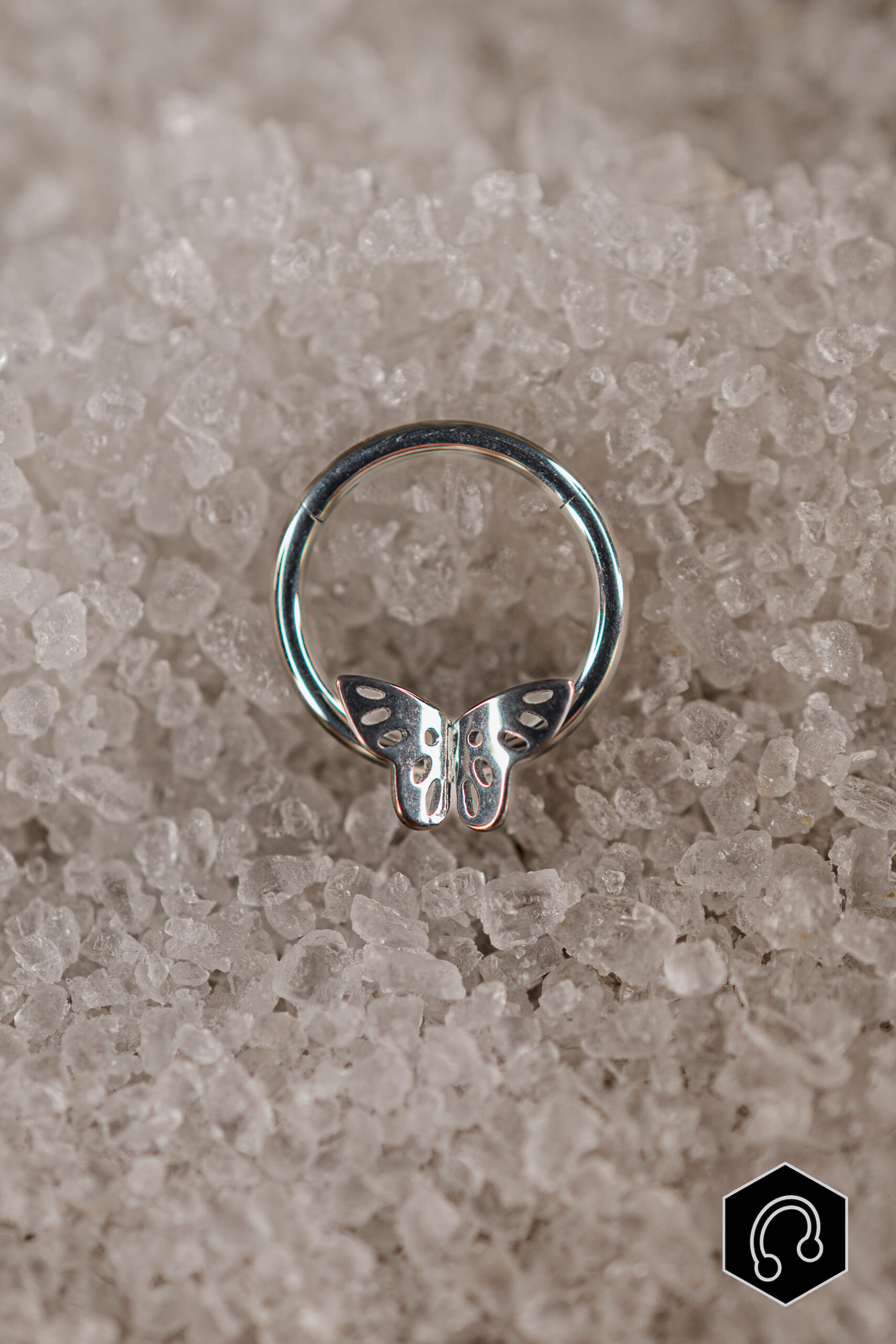 Anneau Clicker Titane Papillia Silver