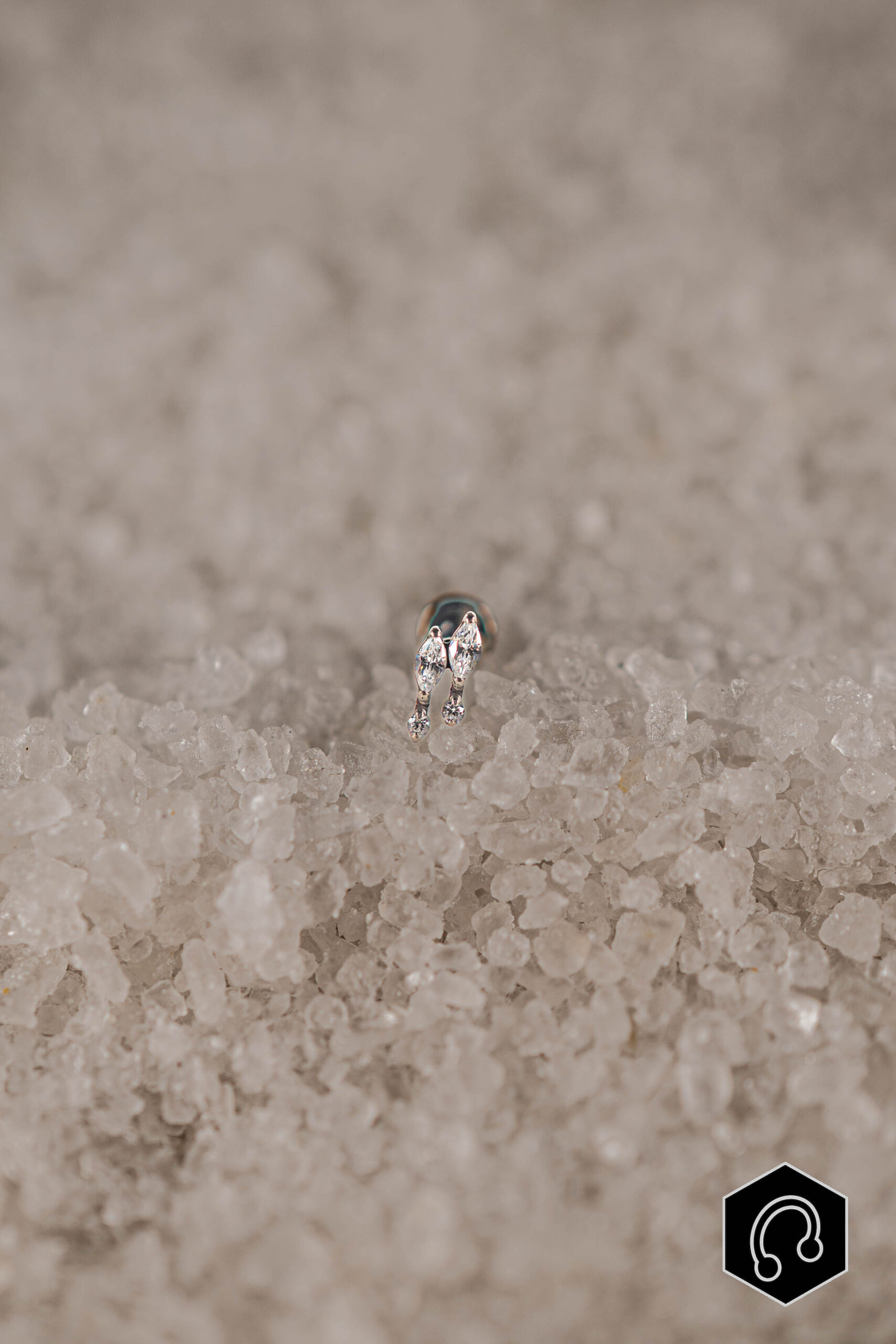 Labret Titane Argenté Elora Marquise