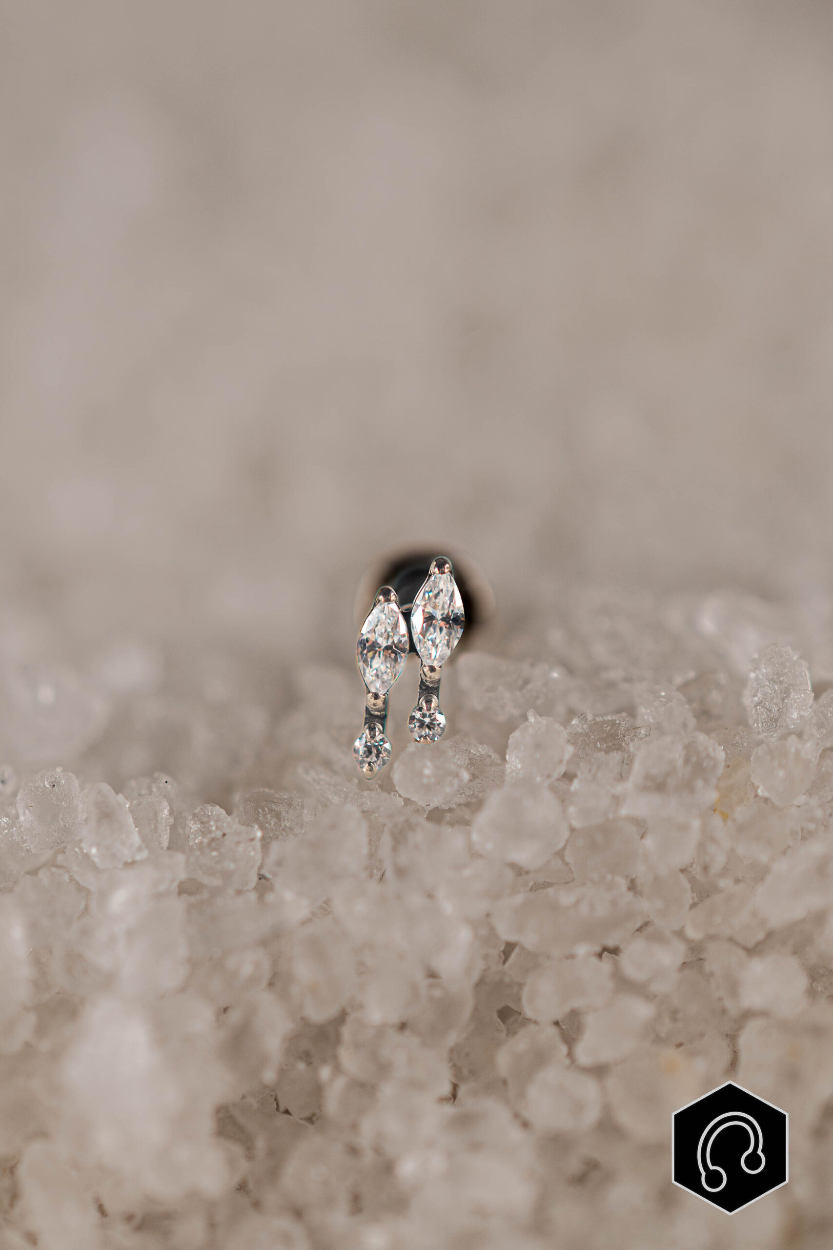 Labret Titane Argenté Elora Marquise