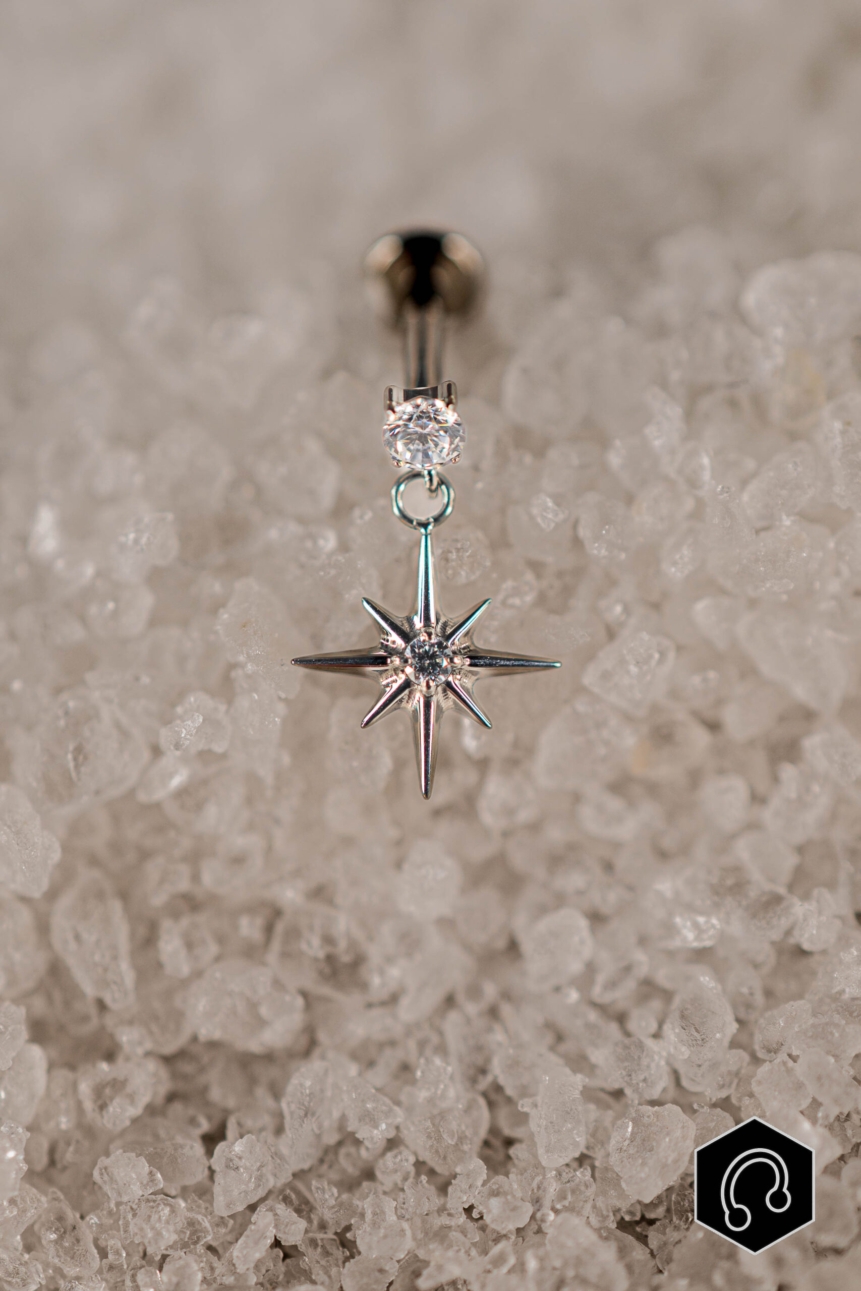 Labret titane argenté Astra Drop