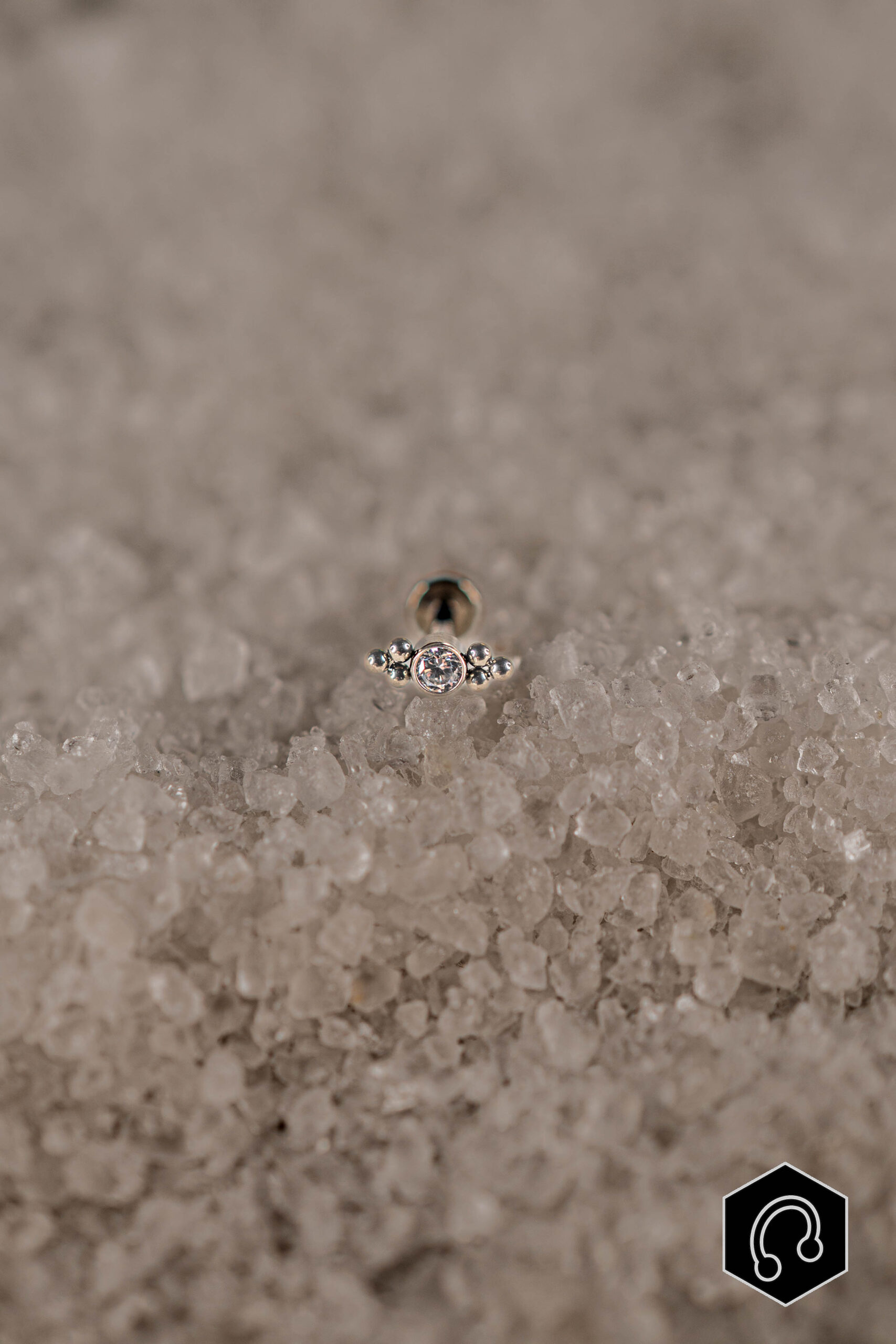 Labret Titane Argenté Celora Mini