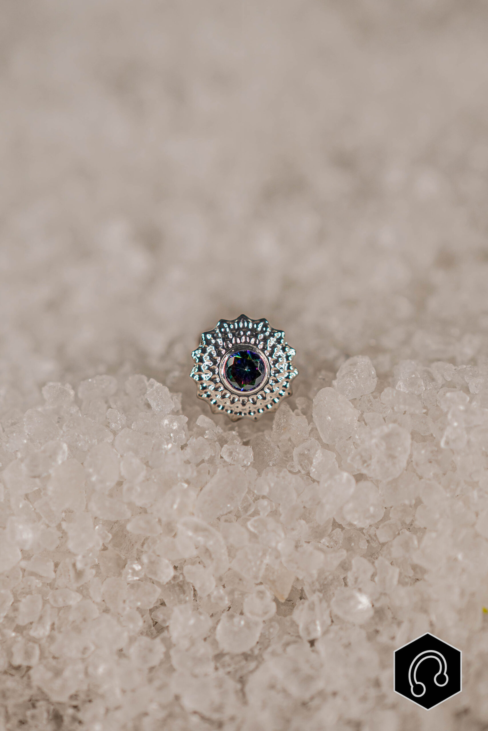 Labret Titane Argenté Isadora Vitrail