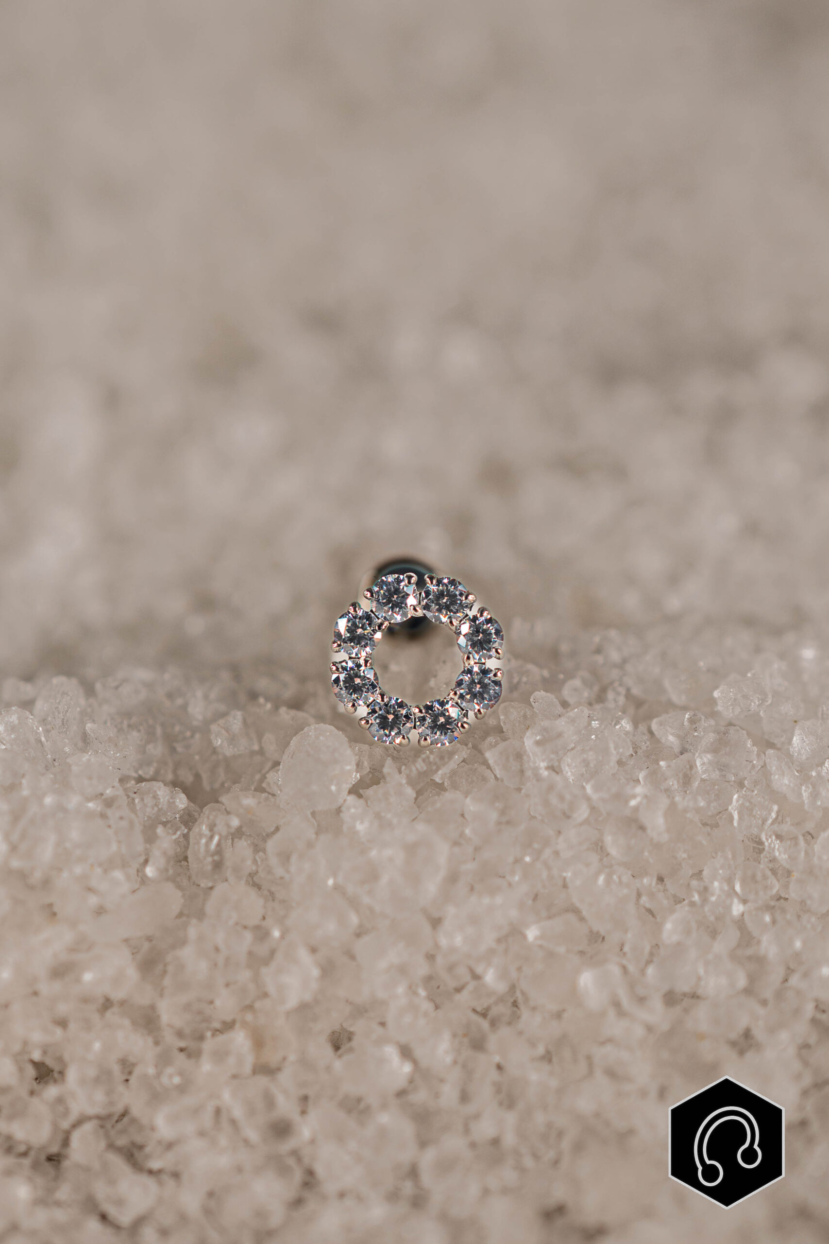 Labret Titane Argenté Luméa Circle