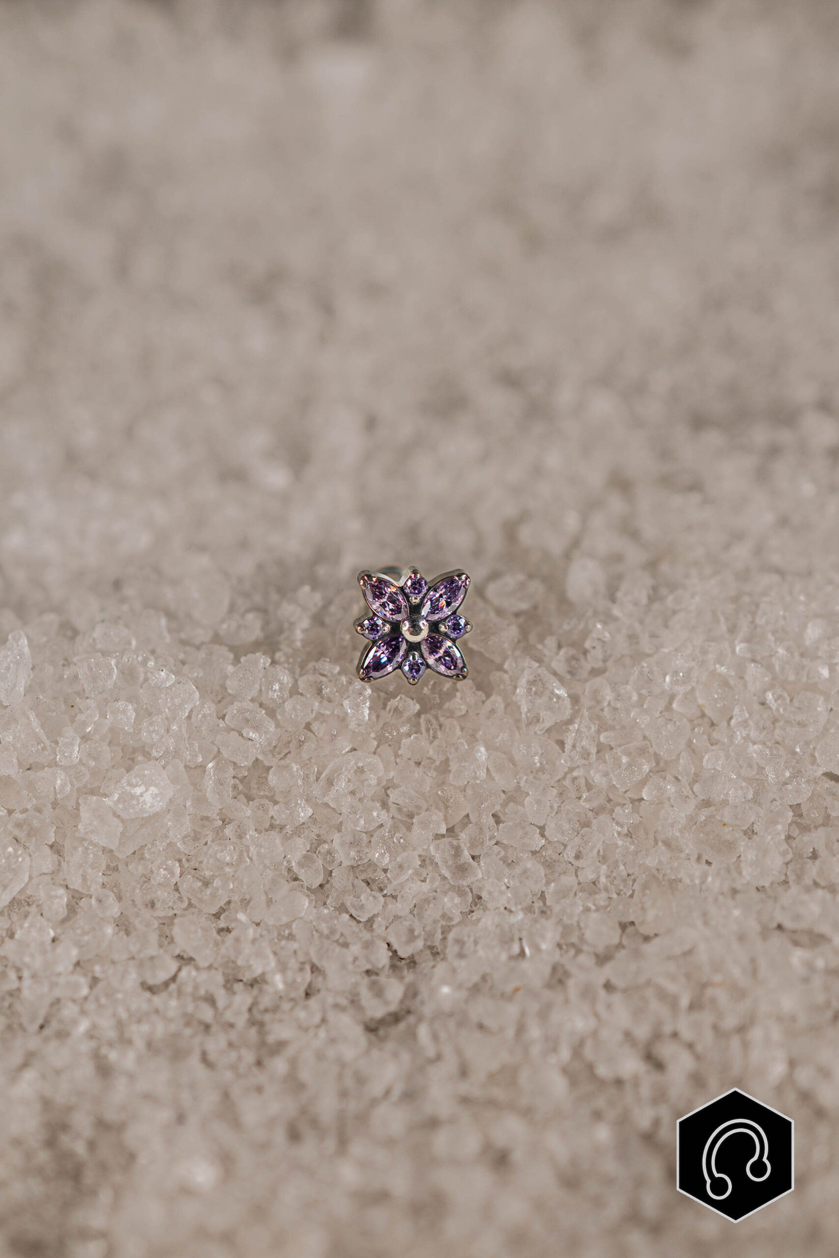 Labret Titane Violet Crimson Bloom