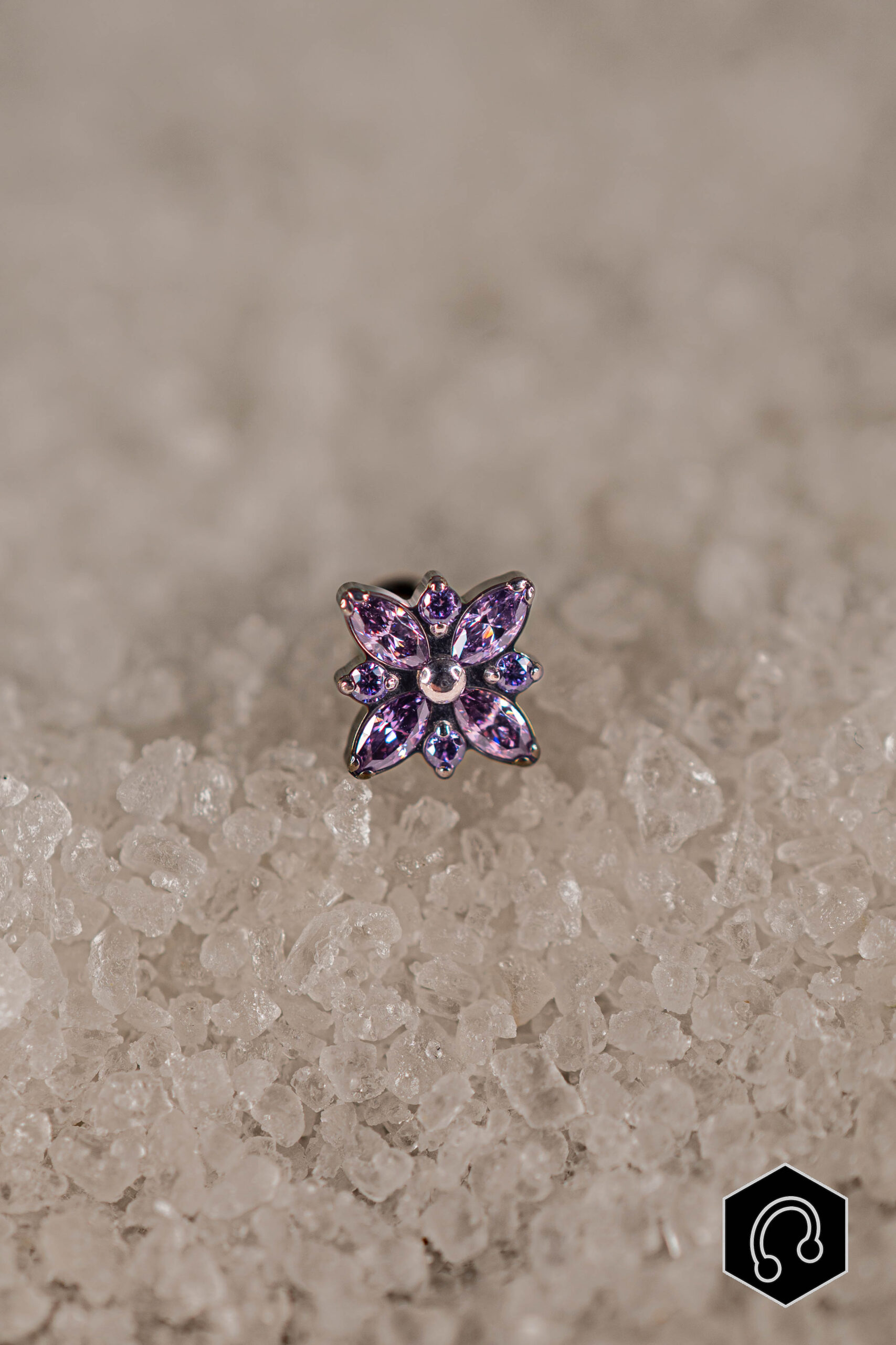 Labret Titane Violet Crimson Bloom