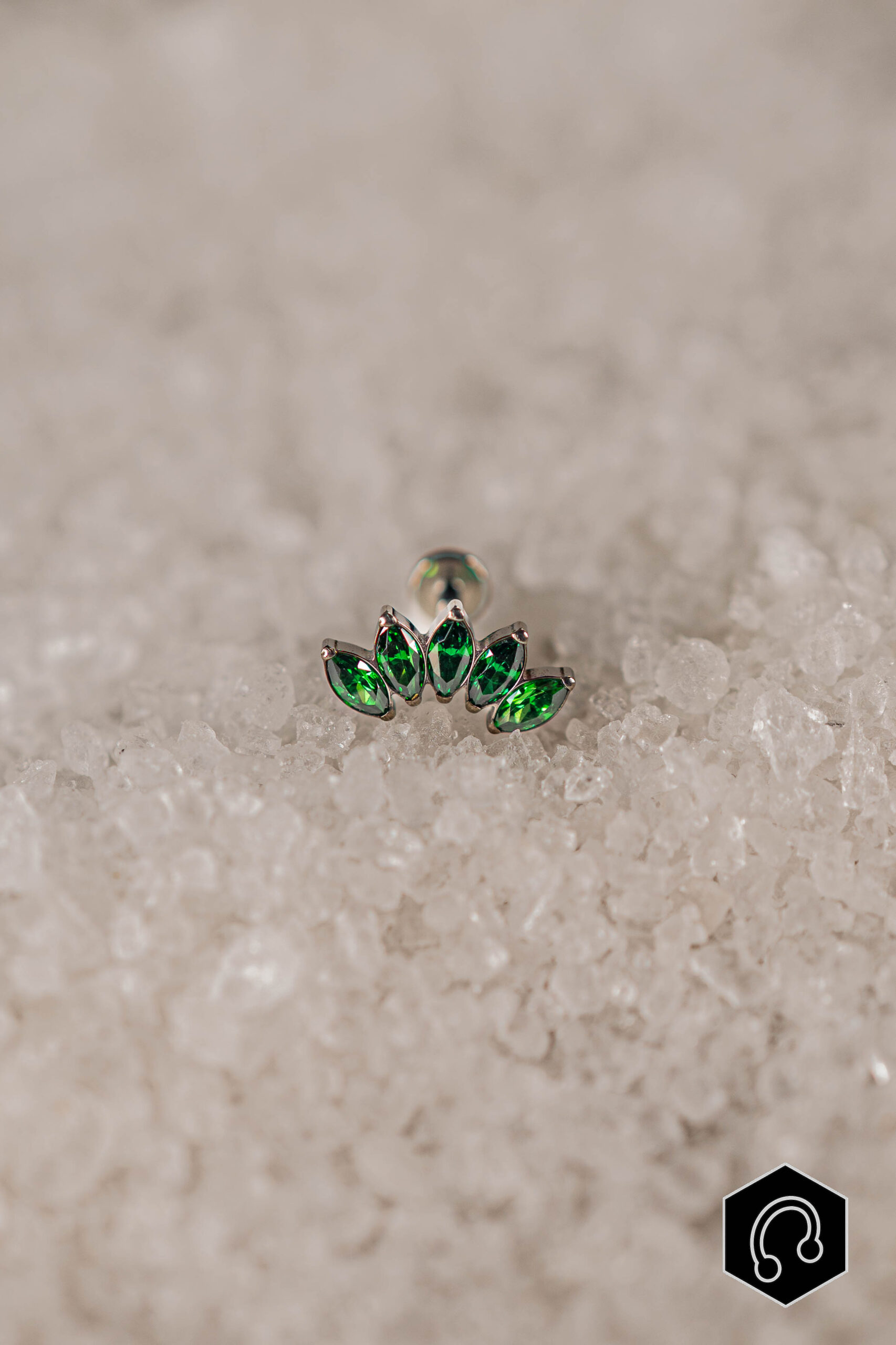 Labret Titane Aurelian Crest Vert