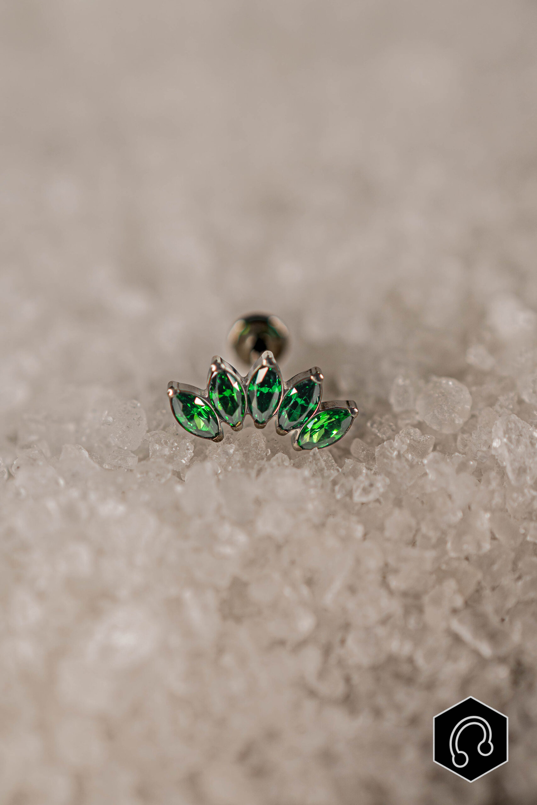 Labret Titane Aurelian Crest Vert