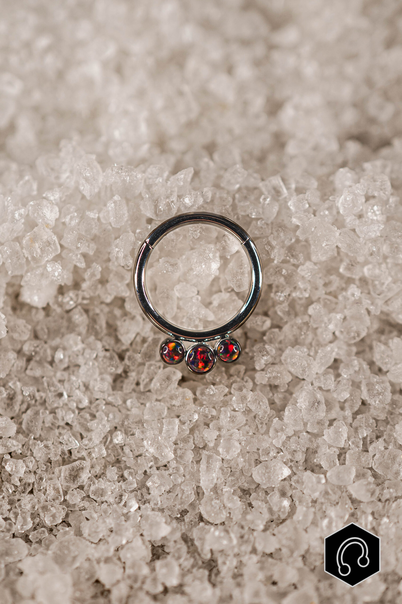 Anneau clicker titane MultiCherry