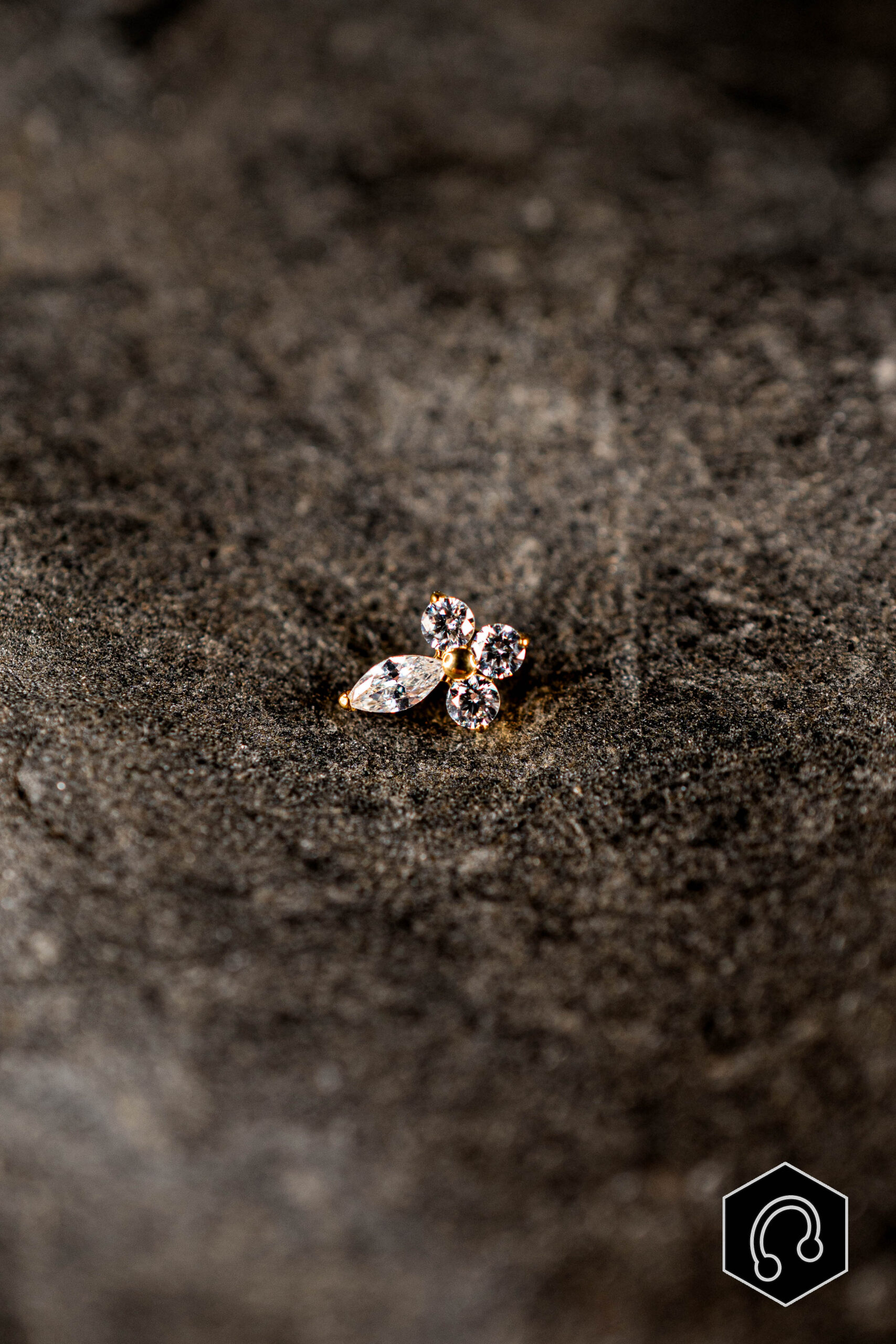 Labret Titane Doré Velora