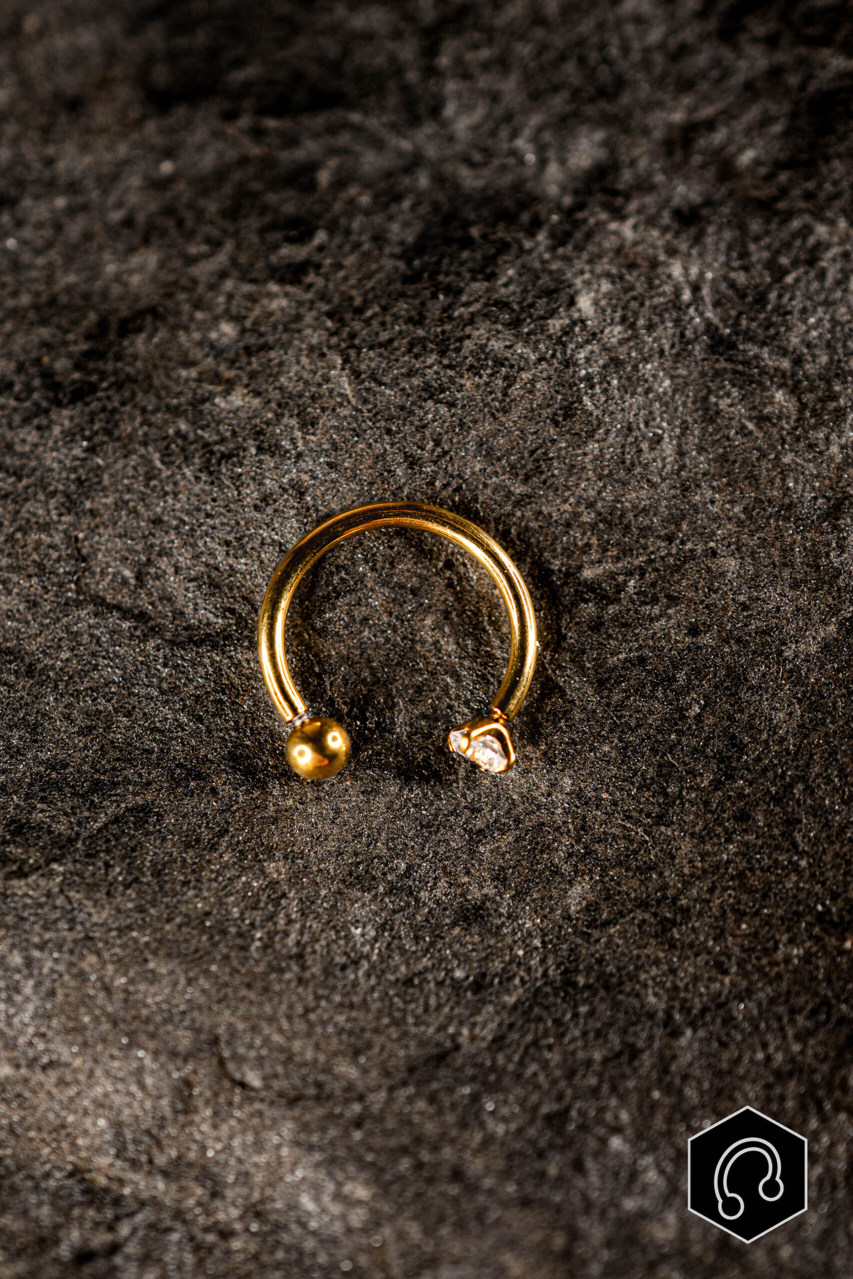 Fer à Cheval Titane Doré Elenya Mix