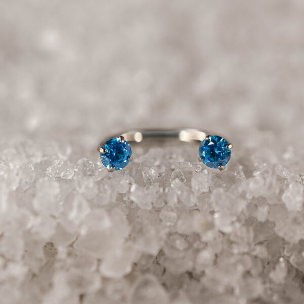 Fer à Cheval Titane Bleu Elenya Duo