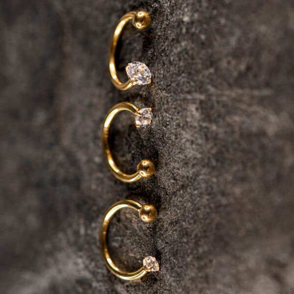 Fer à Cheval Titane Doré Elenya Mix