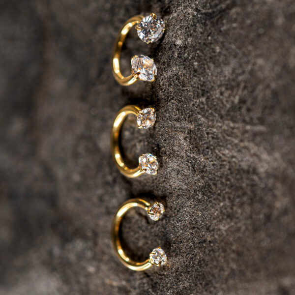 Fer à Cheval Titane Doré Elenya Duo