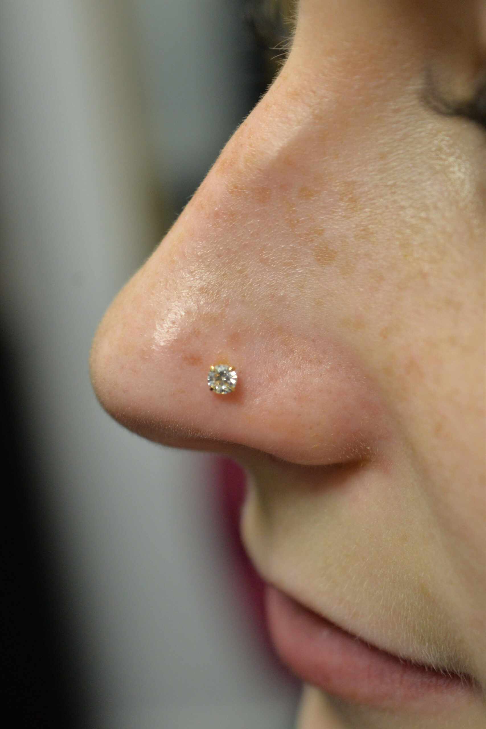 Labret Titane Doré Crystal Glow