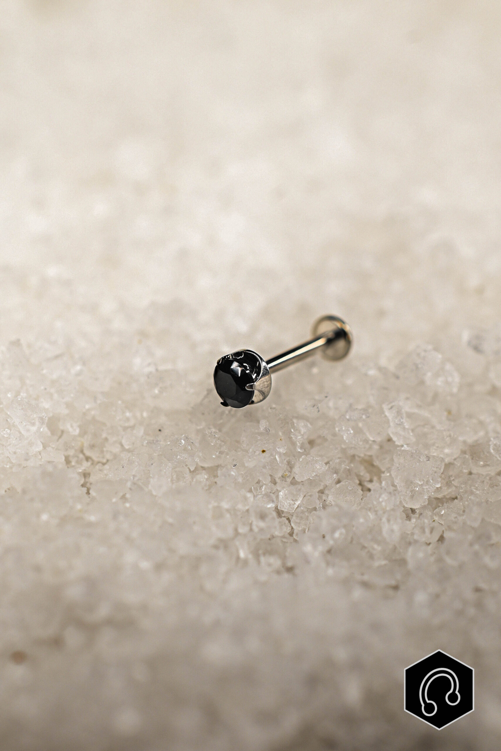 Labret Titane Noir Pure Gleam