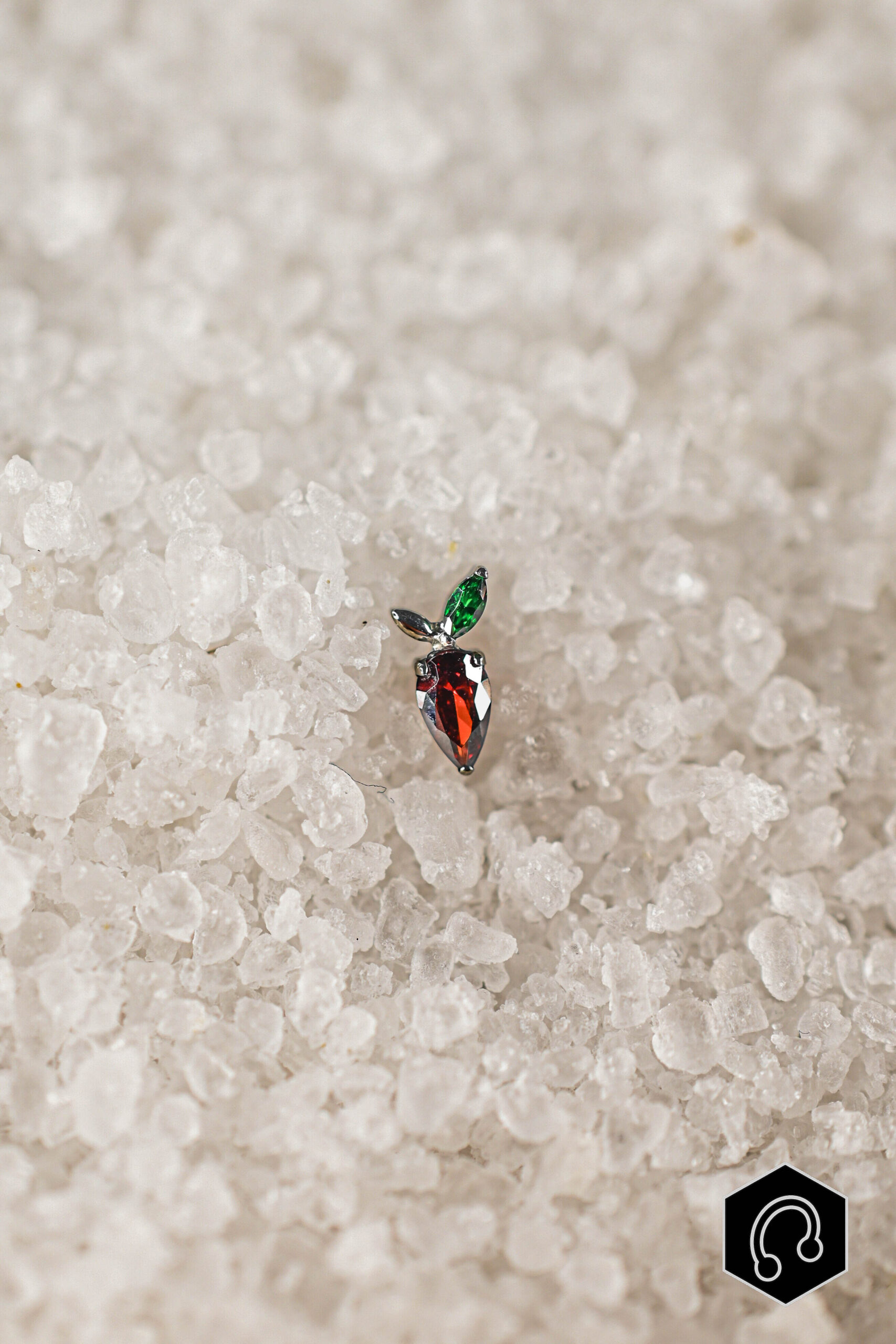 Labret Titane Rouge Spicy Pearl