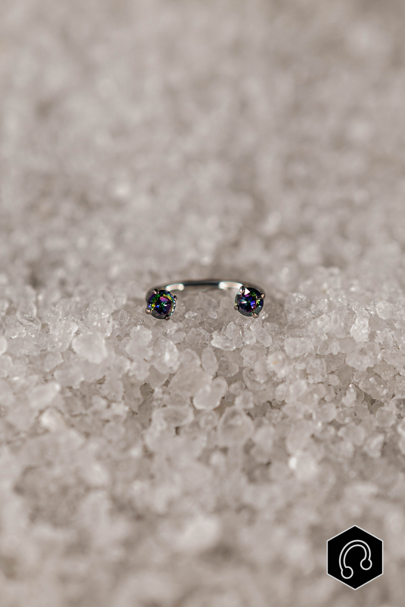 Fer à Cheval Titane Vitrail Elenya Duo