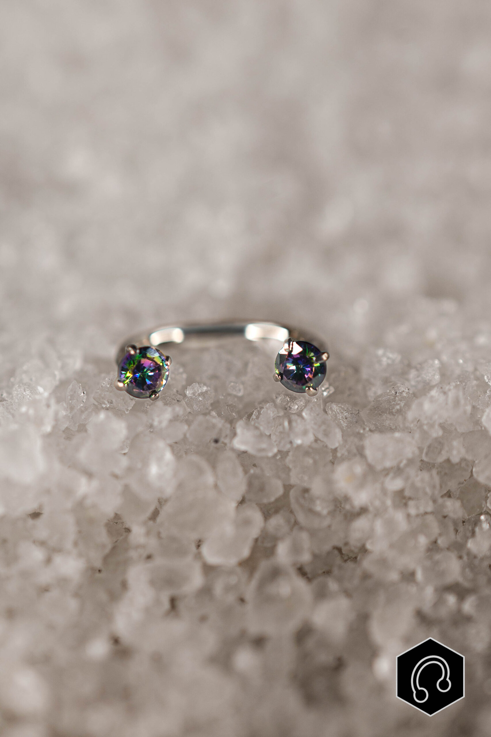 Fer à Cheval Titane Vitrail Elenya Duo