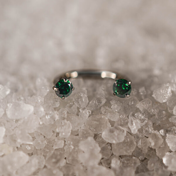 Fer à Cheval Titane Vert Elenya Duo