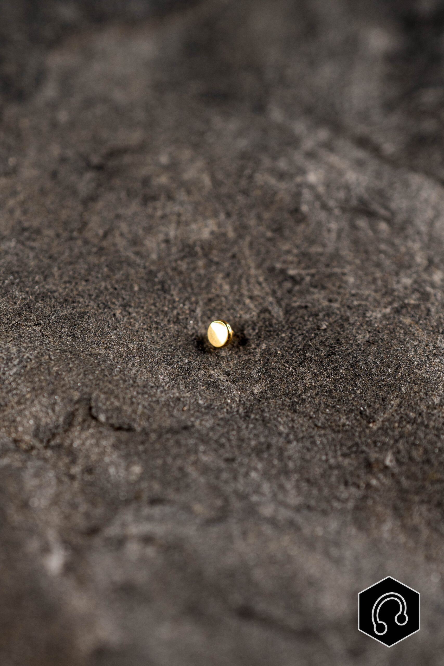 Labret titane doré Aurea Disc