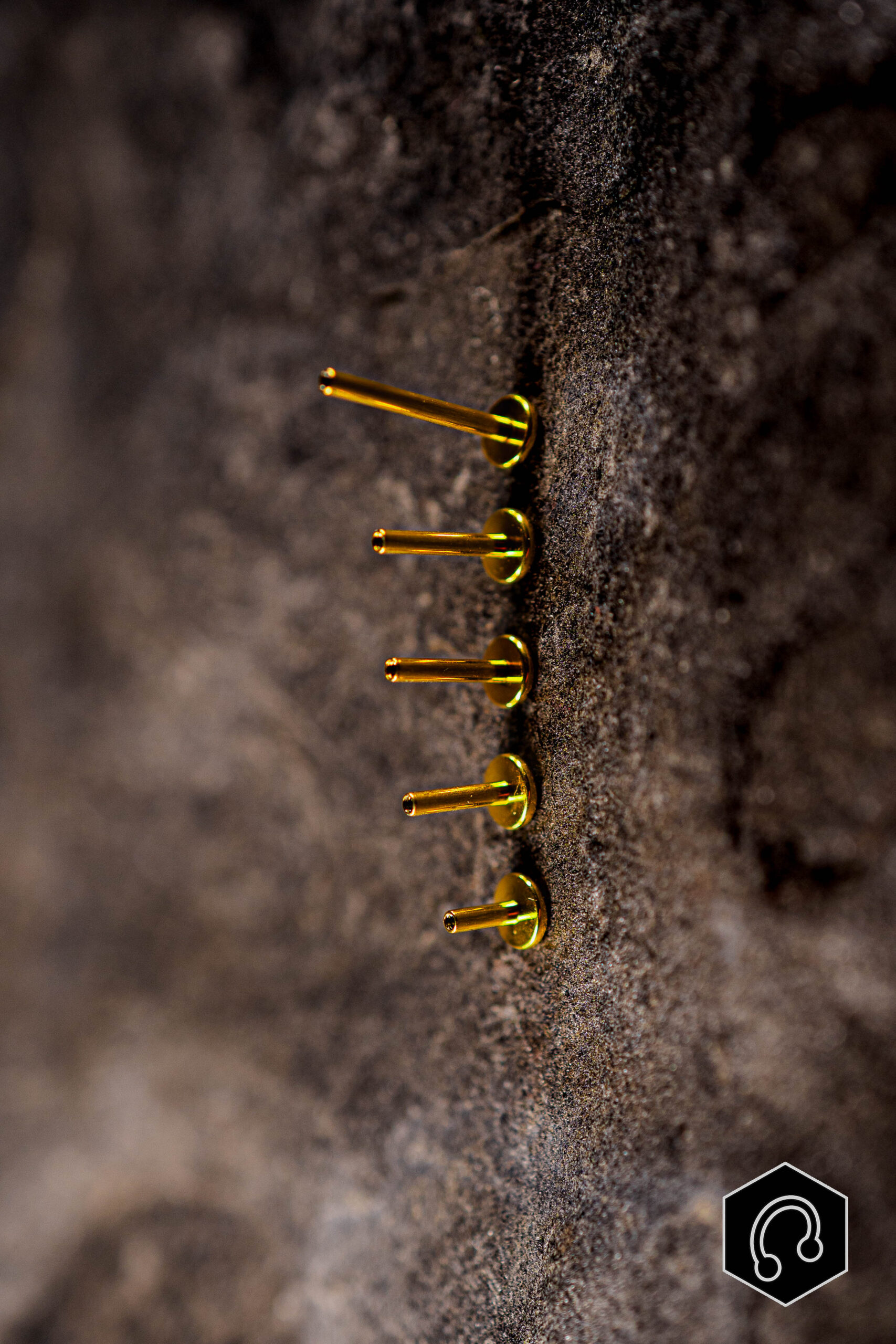 Labret Titane Doré Tige Seule