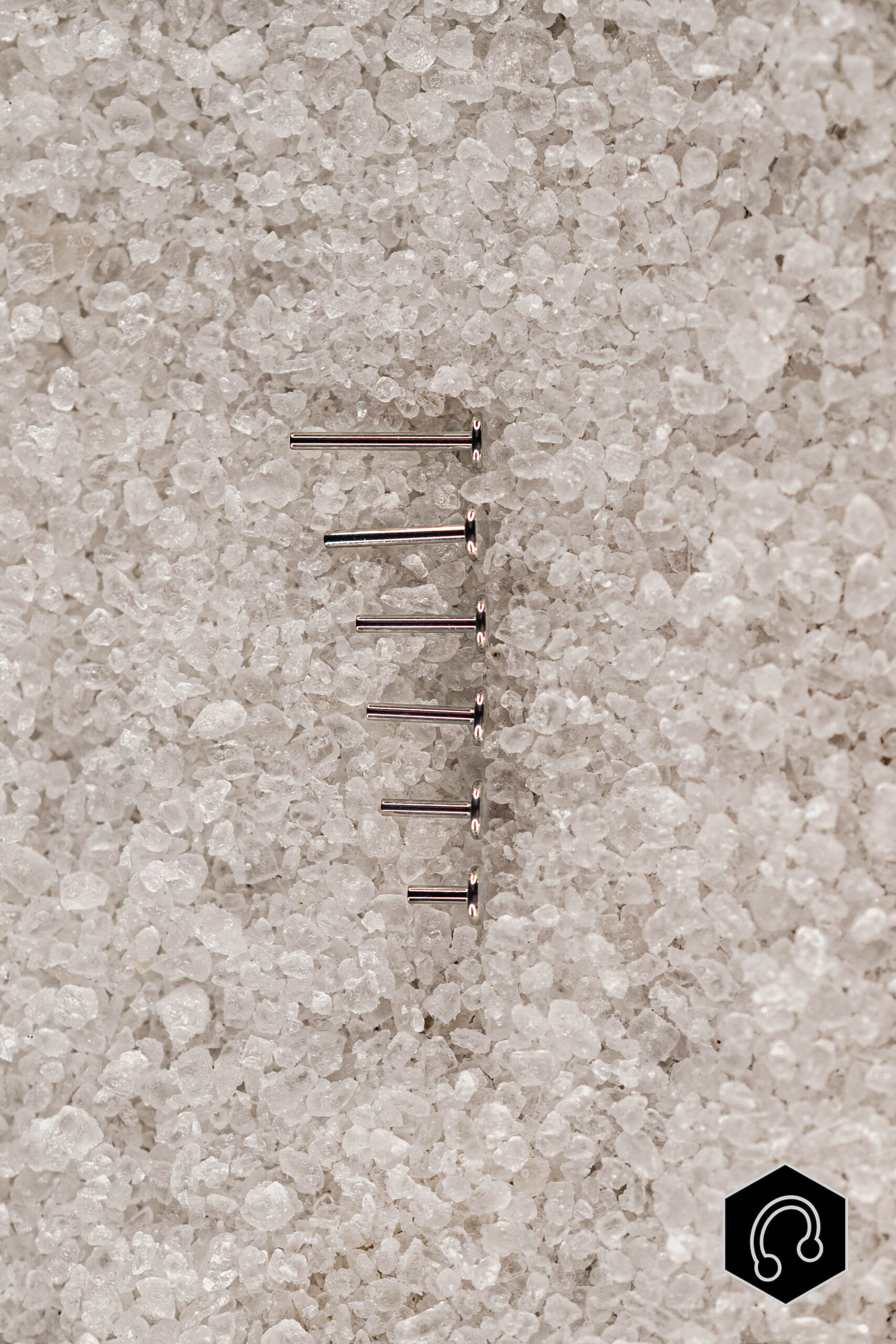 Labret Titane Argenté Tige Seule