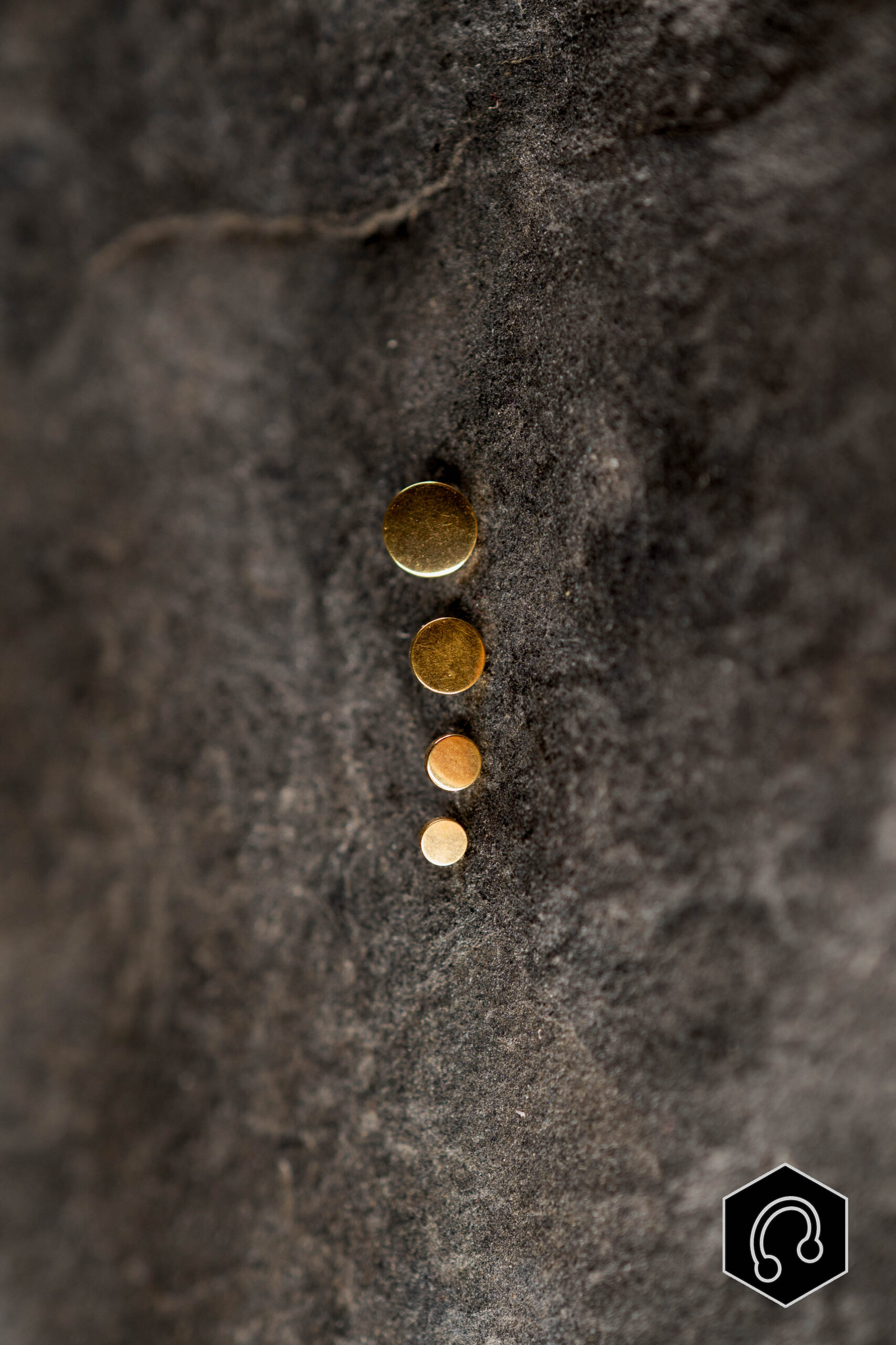 Labret Titane Doré Aurea Disc