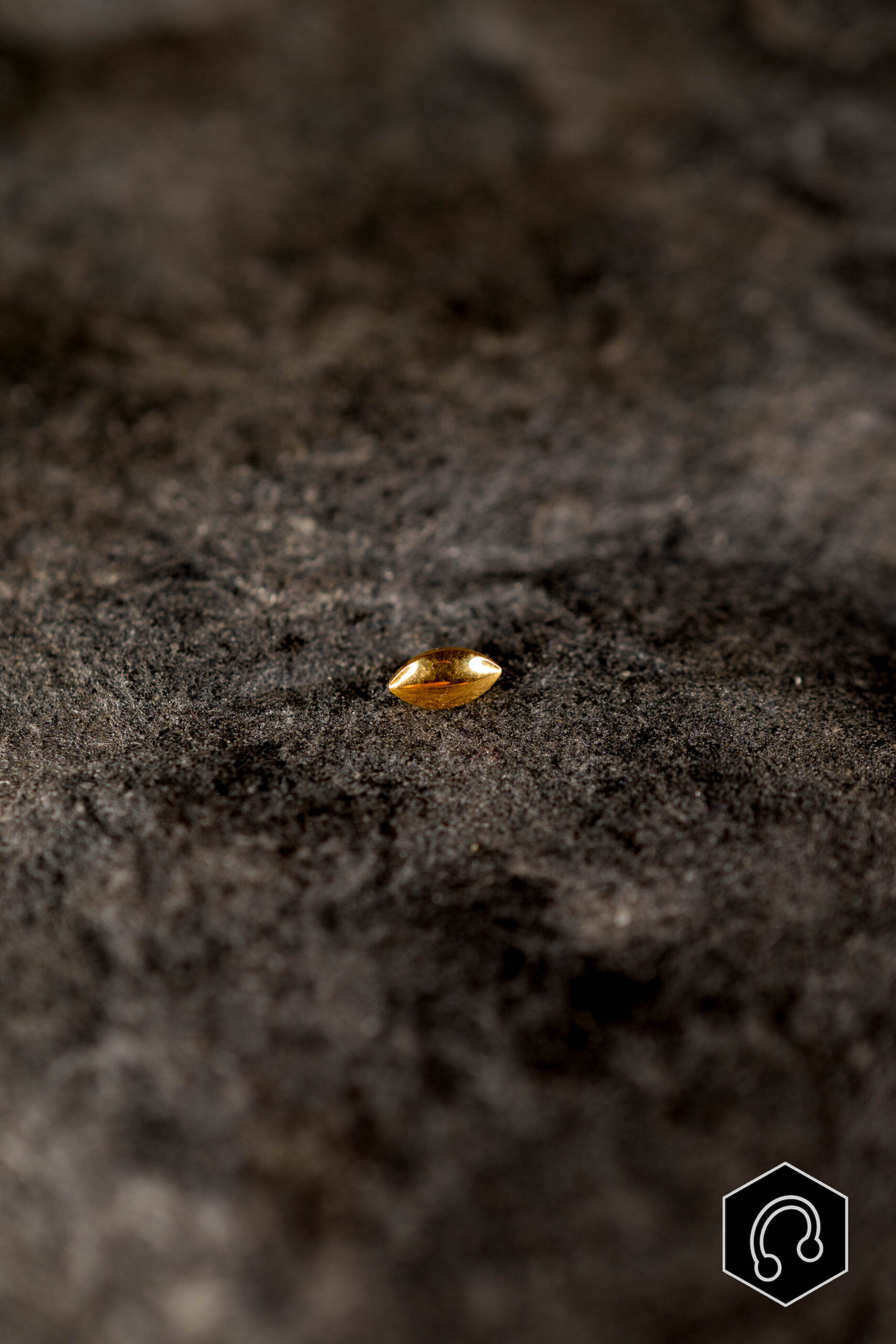 Labret Titane Goutte Doré Minimaliste