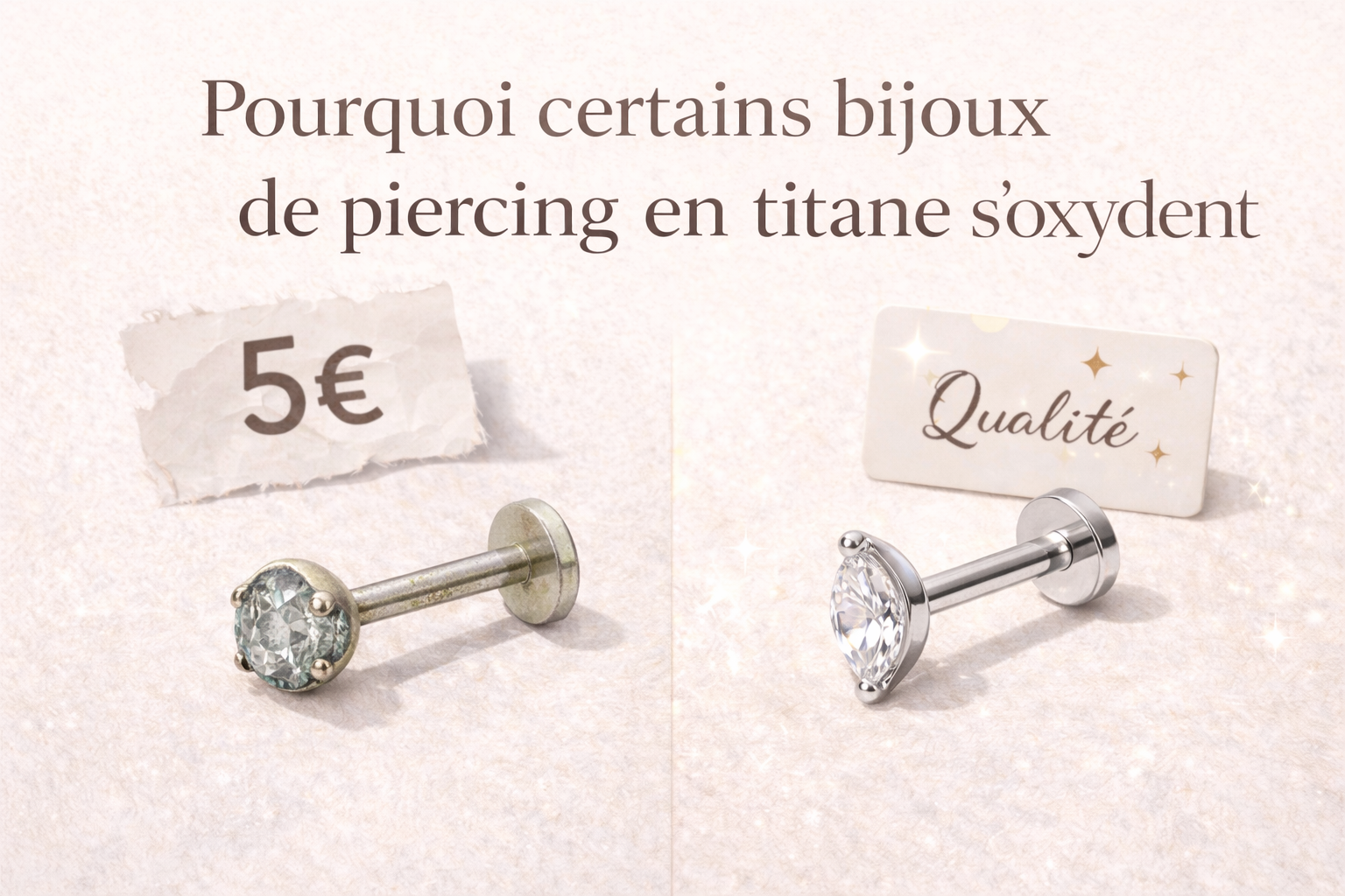 Pourquoi les bijoux de piercing fantaisies pas chers en titane s’abîment-ils?