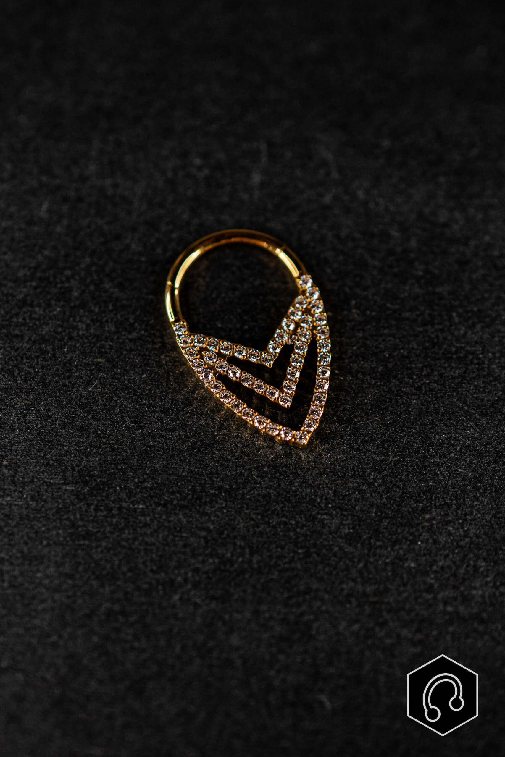 Anneau Clicker Titane Doré signature