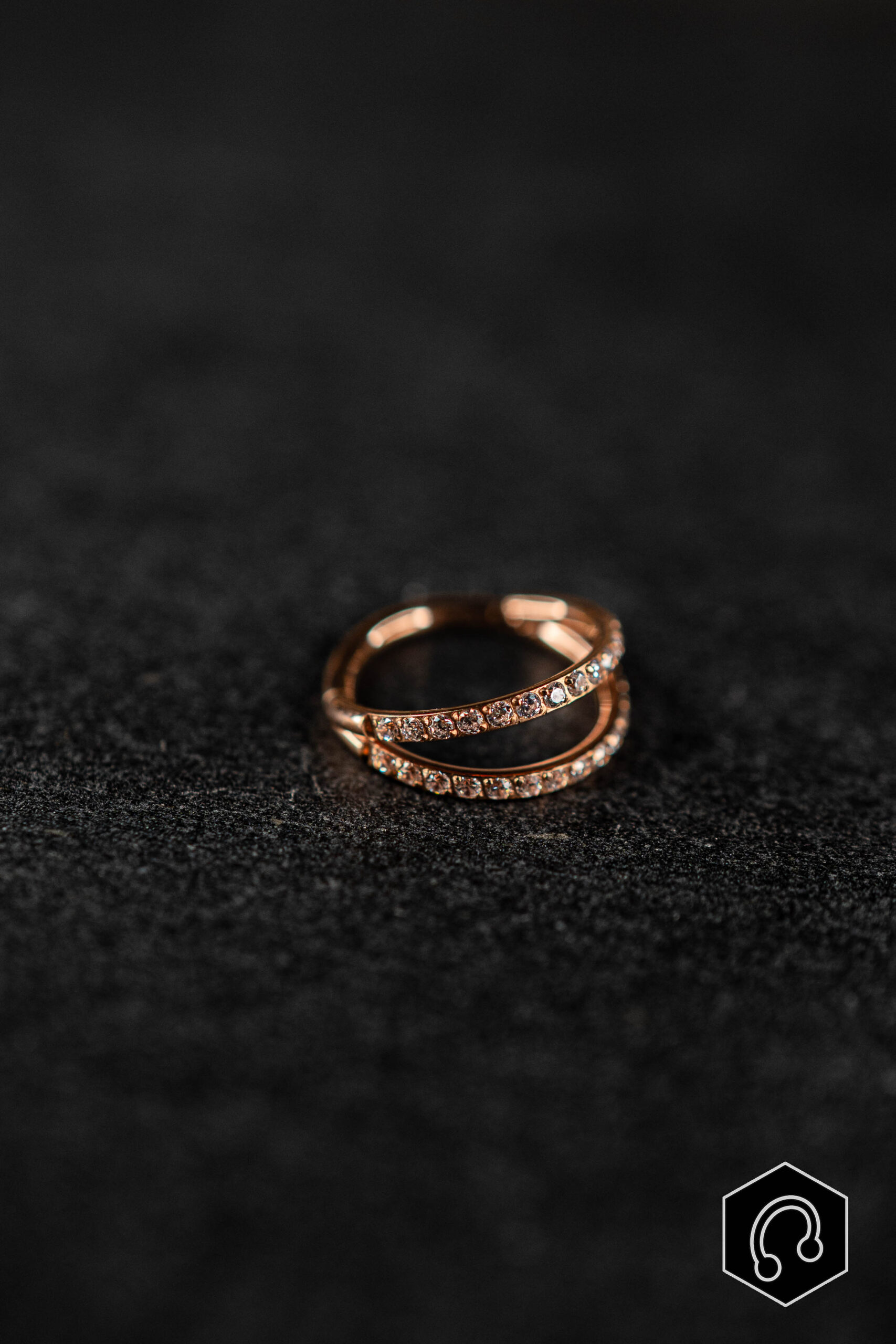 Anneau Clicker Rose Gold Double Shimmer