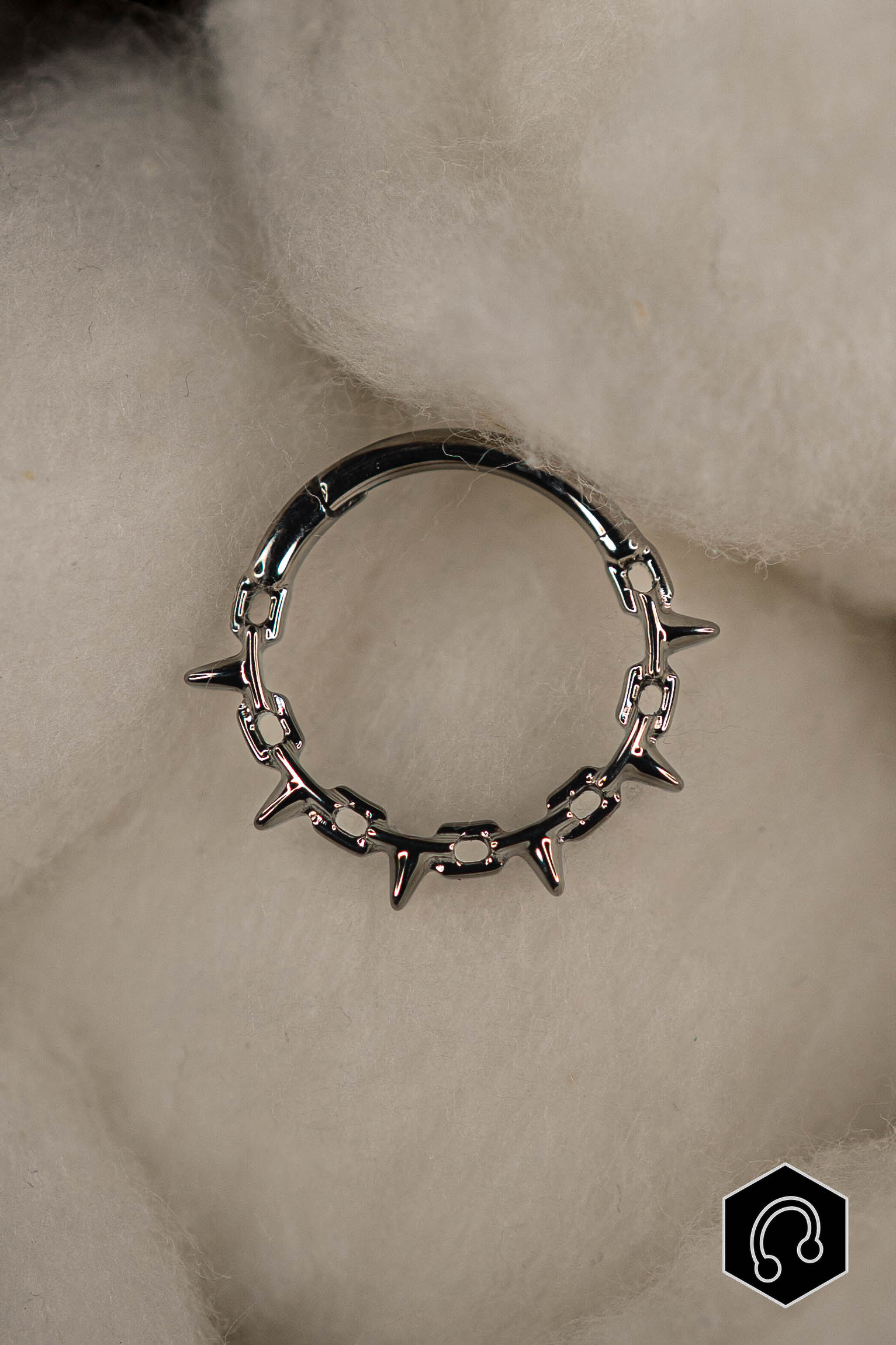 Anneau Clicker Titane Spike Barbed