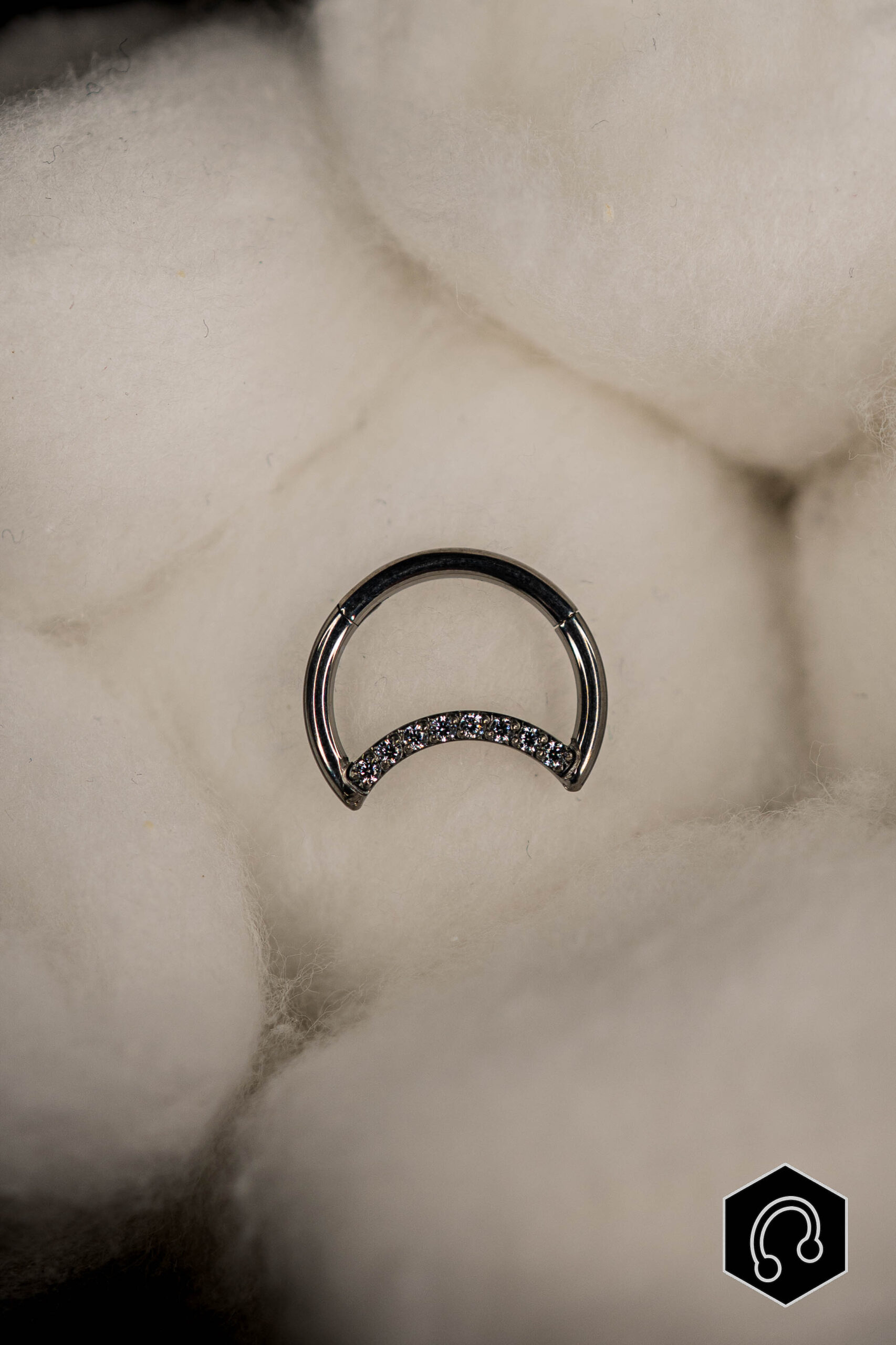 Anneau Clicker Titane Luna Arc