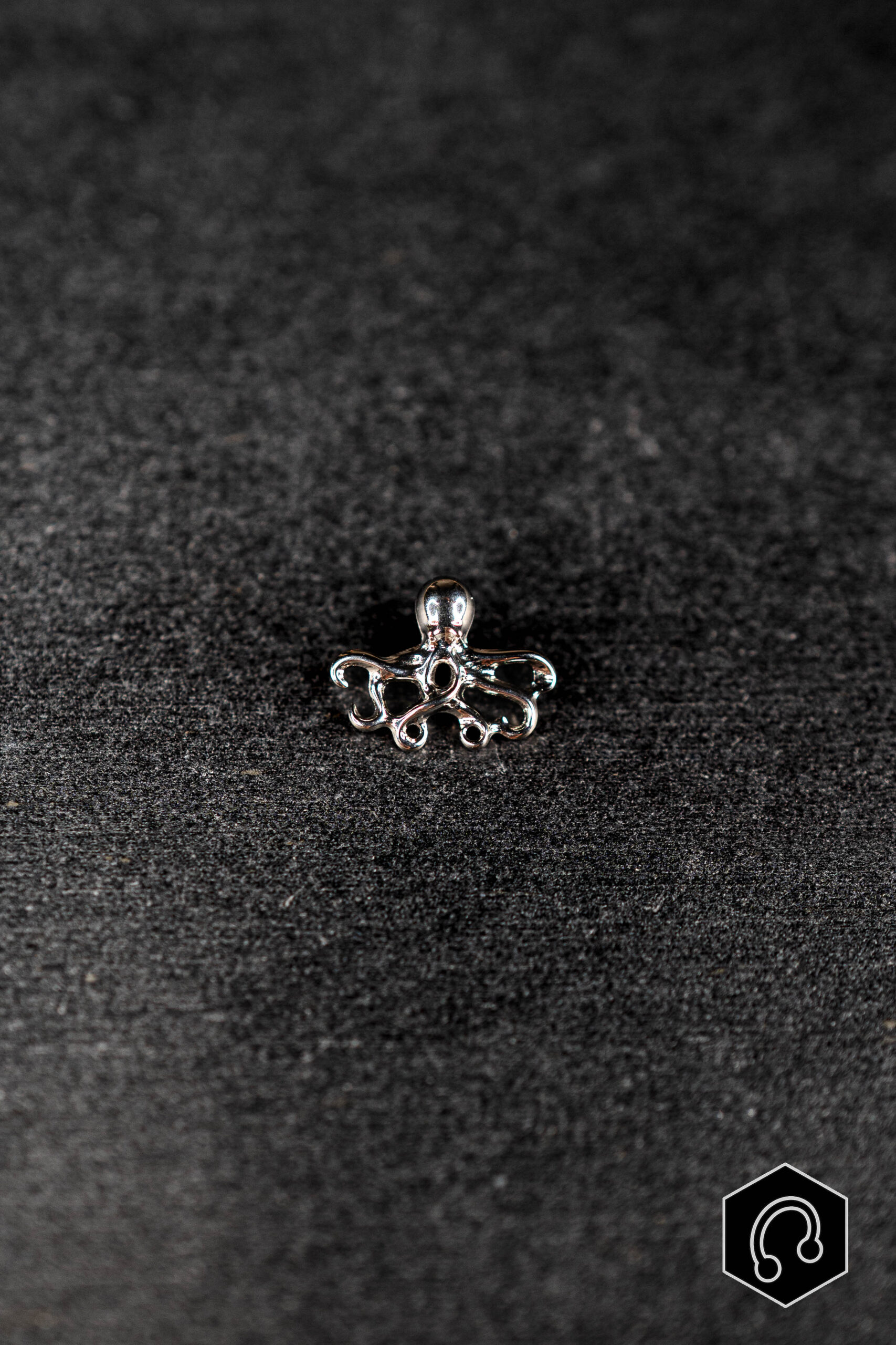 Labret Titane Argenté Kraken